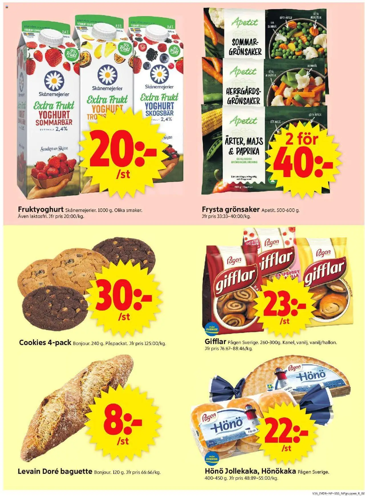 ICA Supermarket reklamblad aktuell från 01.09.2025 | Sida: 11 | Produkter: Baguette, Levain, Yoghurt, Blomkål