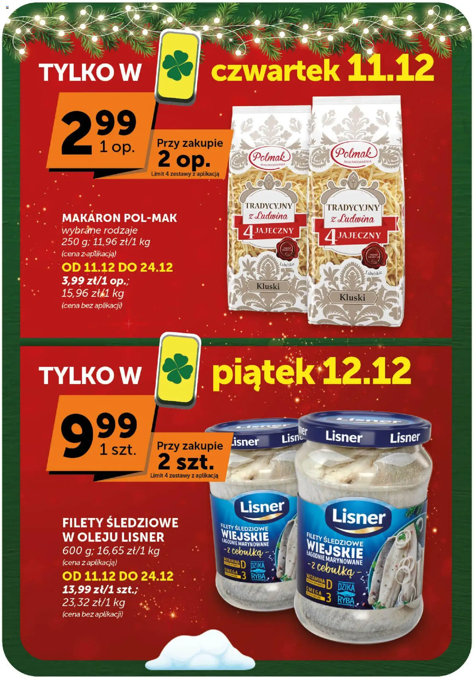 Groszek Gazetka - Market od 11.12.2025 | Strona: 6 | Produkty: Makaron, Ryba