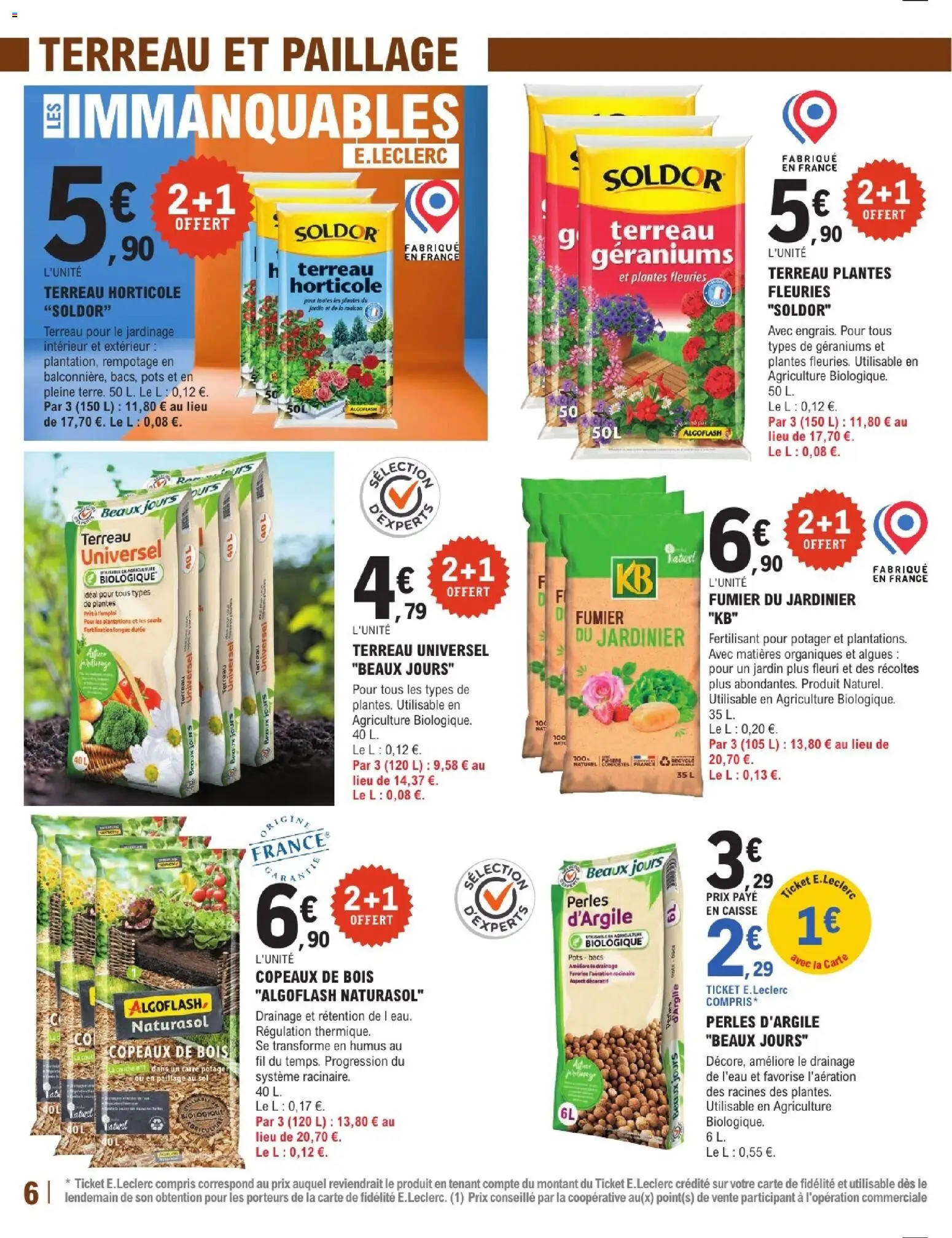 {H1} | Page: 6 | Produits: Plantes, Terreau, Terreau horticole, Algues