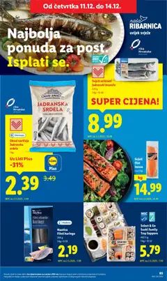 Okusi zavičaja Jadranska srdela, 1 kg - Pregled kataloga iz trgovine Lidl, vrijedi od 08.12.2025 | Stranica: 85