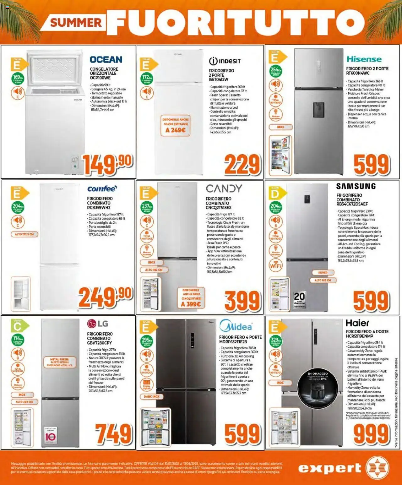 Volantino Expert del 30.07.2025 | Pagina: 3 | Prodotti: Concime, Pesce, Freezer, Frigorifero combinato