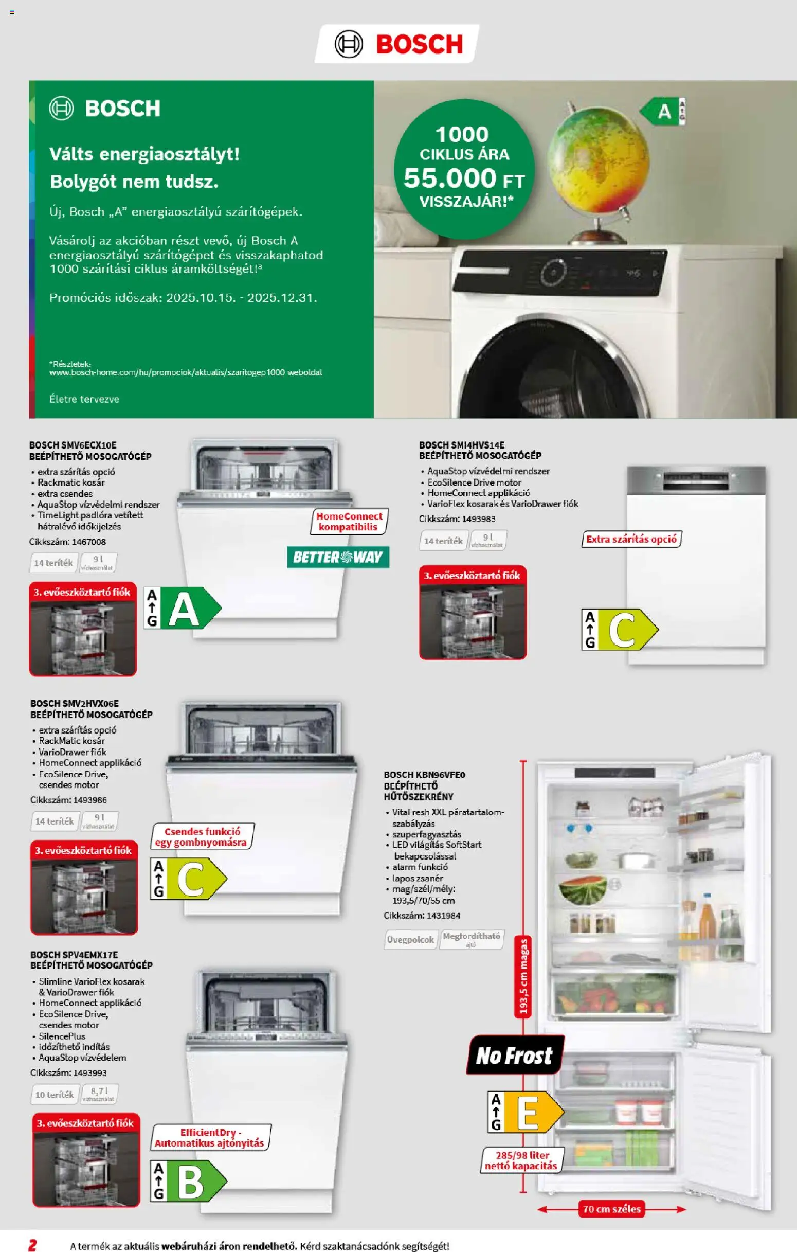 Media Markt akciós ujság - amely érvényes a következő dátumtól: 03.12.2025 | Oldal: 2 | Termékek: Evőeszköztartó, Hűtőszekrény, Mosogatógép, Kosár