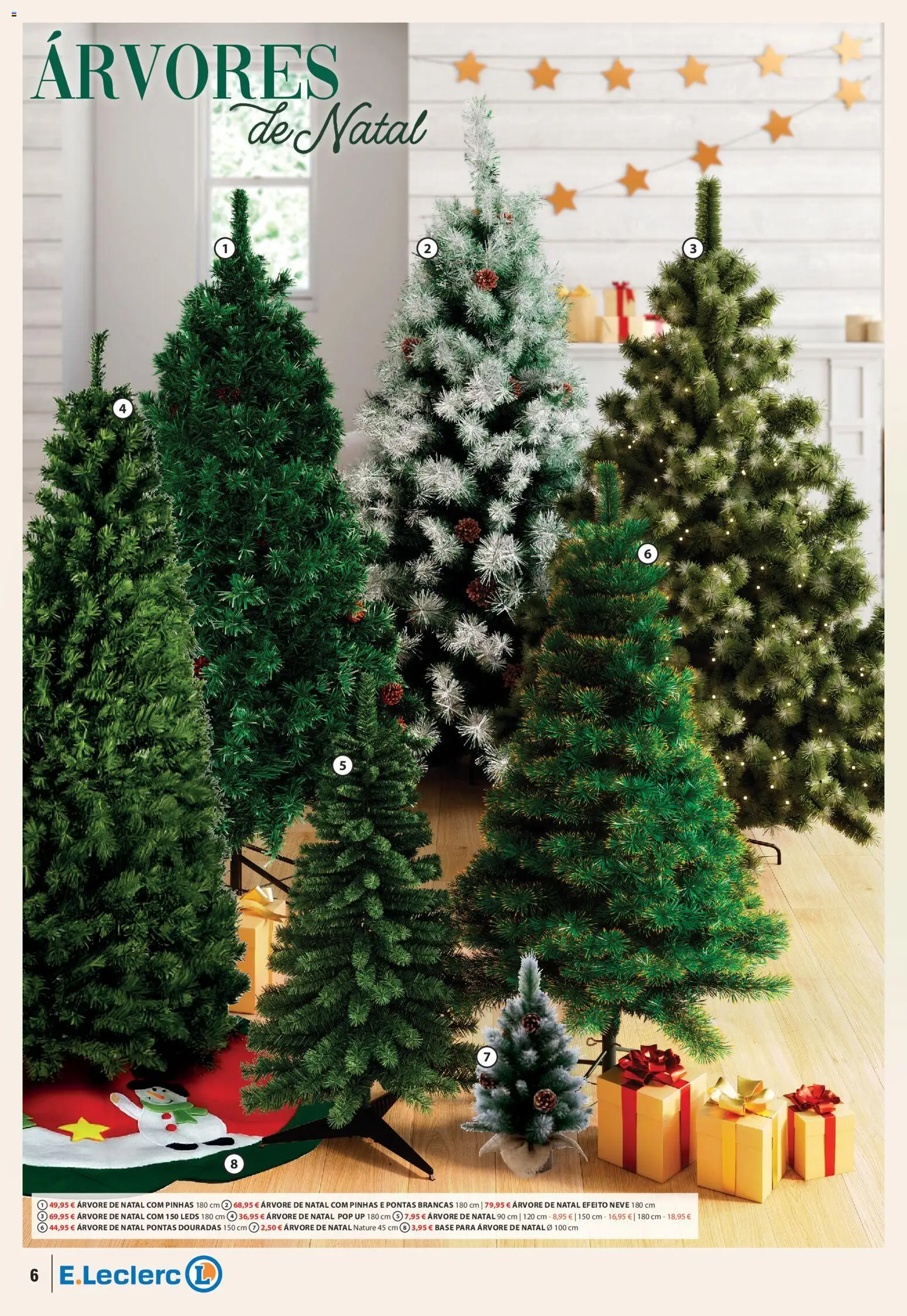 E.Leclerc - Folheto Natal │ válido de 04.11.2025 | Página: 6 | Produtos: Árvore de natal, Base