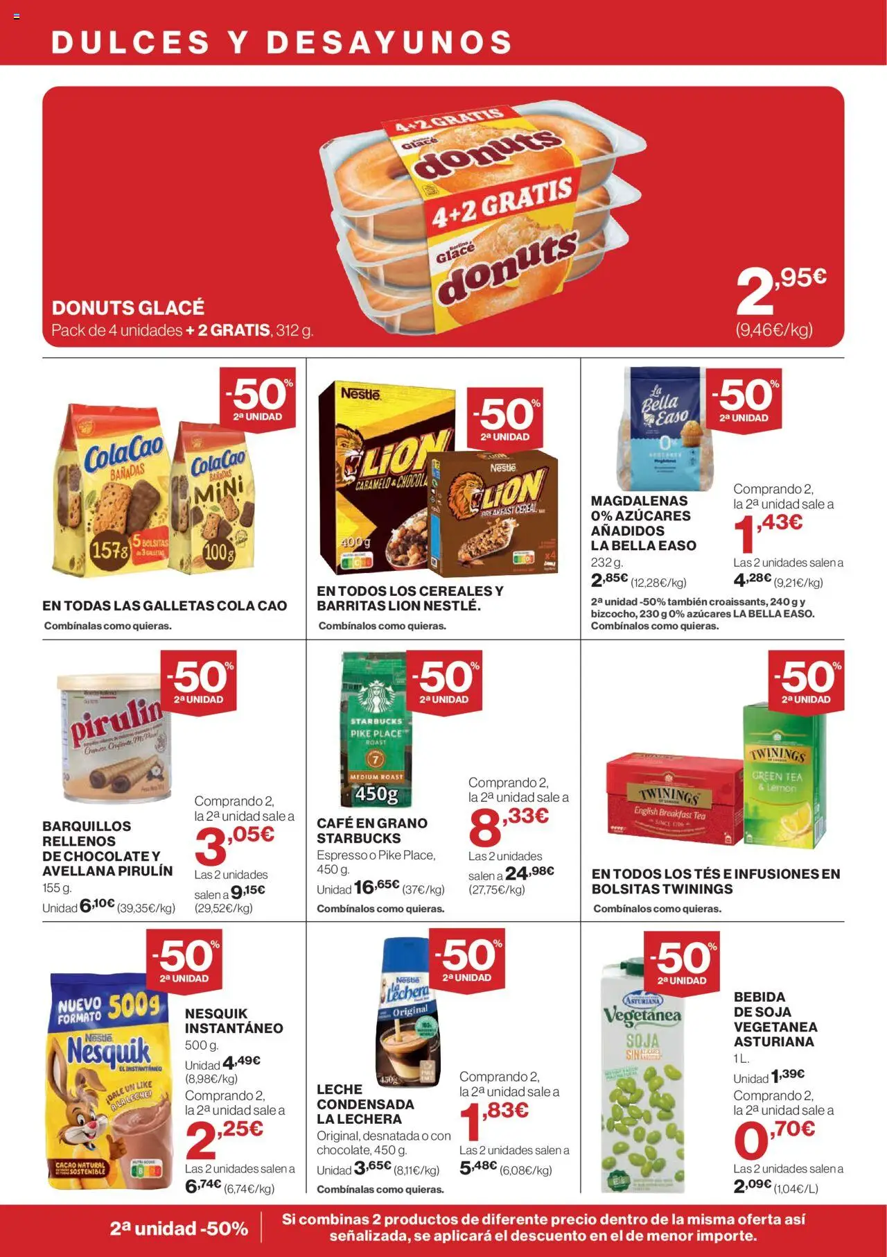 Hipercor catálogo │ válido desde el 09.10.2025 | Página: 12 | Productos: Leche, Café, Magdalenas, Φρυγανιές σικάλεως