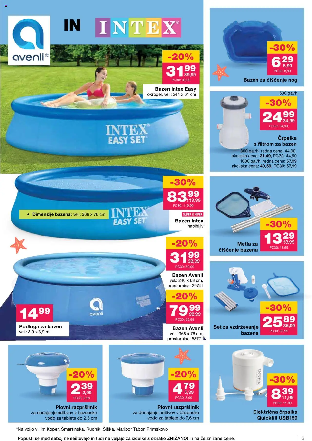 Mercator katalog poletje je tu │ velja od 11.06.2025 | Stran: 3 | Izdelki: Bazen, Črpalka, Podloga