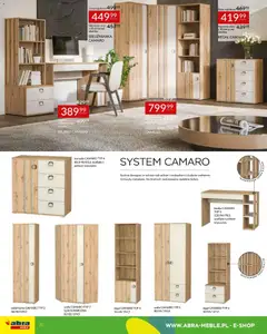 Pogląd oferty "Abra meble gazetka" - ważna od 01.04.2026 | Strona: 22 | Produkty: Szafa, Komoda, Biurko, Regał