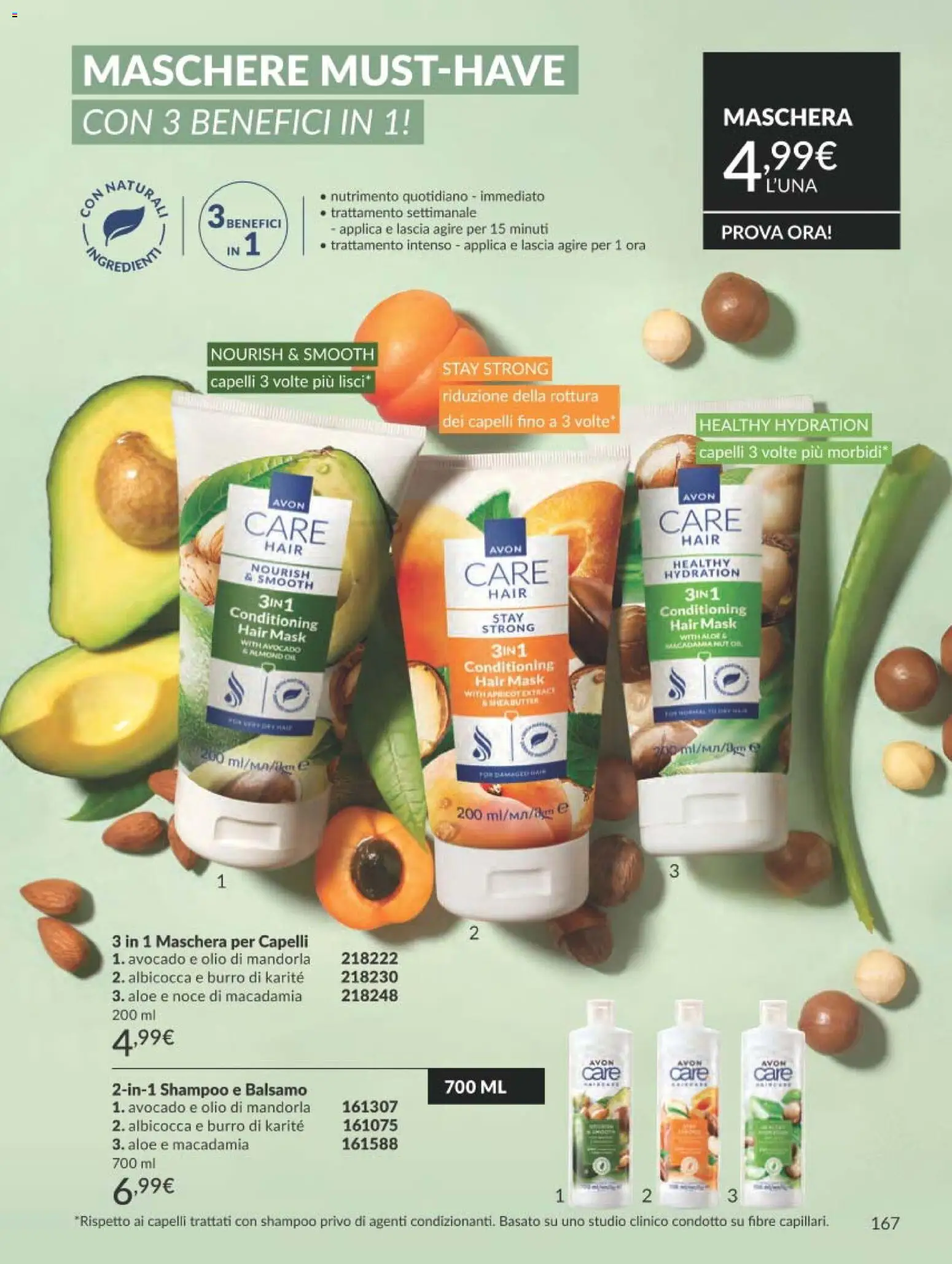 Volantino Avon del 31.12.2025 | Pagina: 167 | Prodotti: Maschera per capelli, Avocado, Olio, Burro