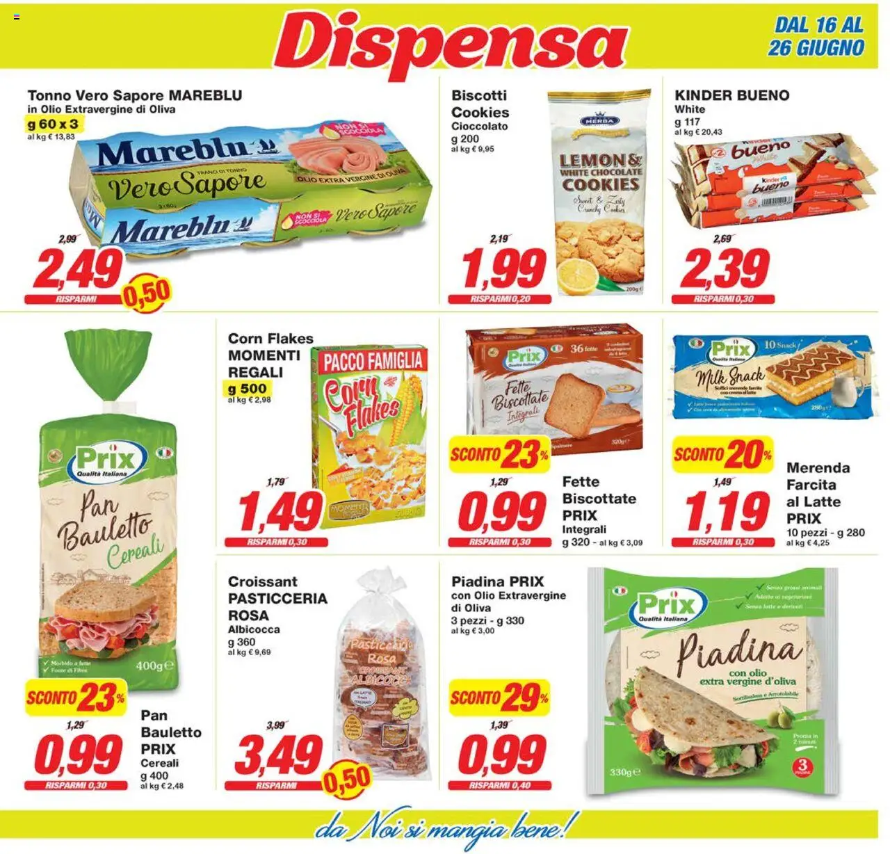 Volantino Prix del 16.06.2025 | Pagina: 11 | Prodotti: Cioccolato, Latte, Piadina, Olio extra vergine