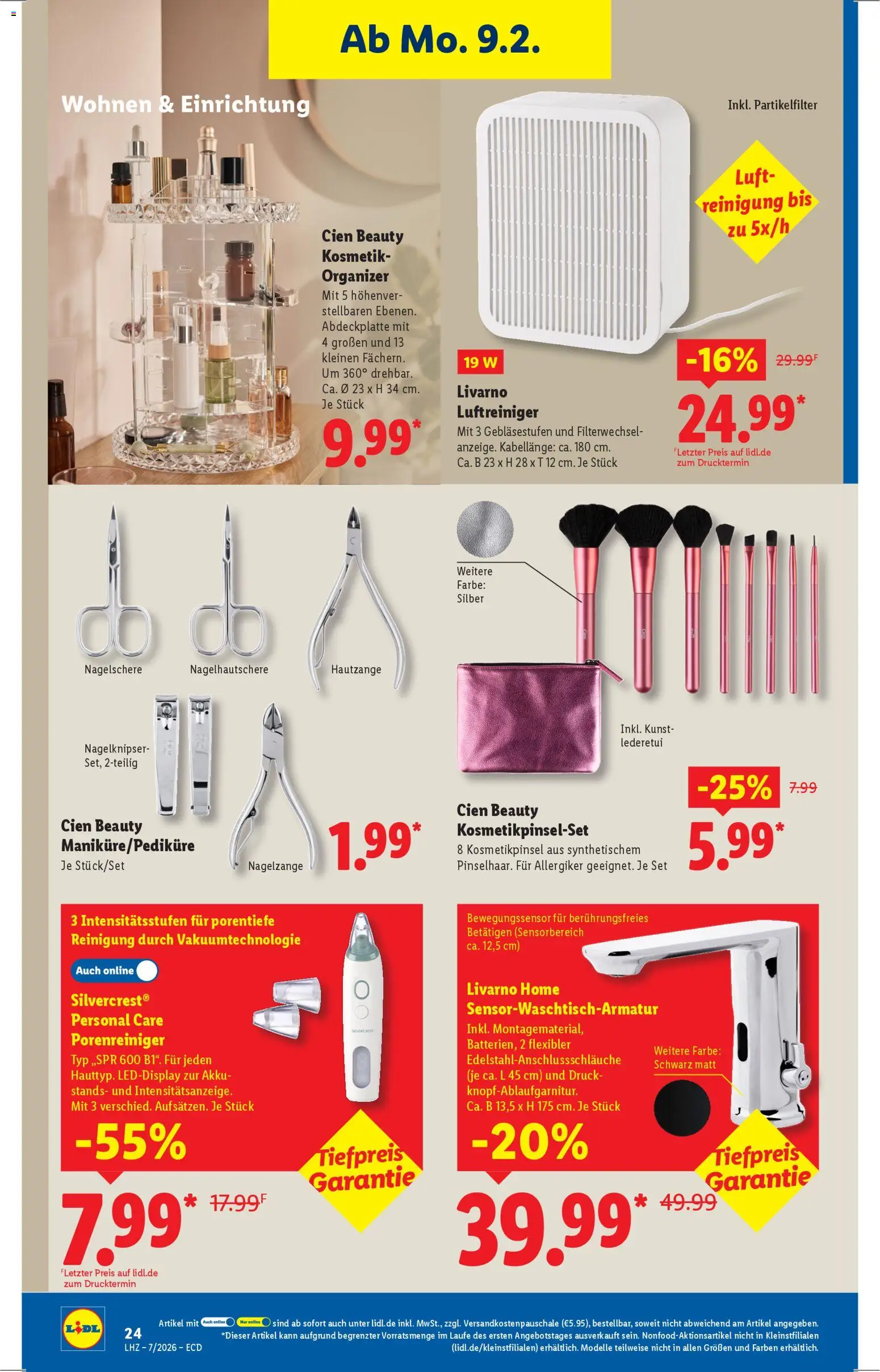 Lidl - Prospekt – gültig ab 09.02.2026 | Seite: 14 | Produkte: Luftreiniger, Nagelknipser, Nagelschere