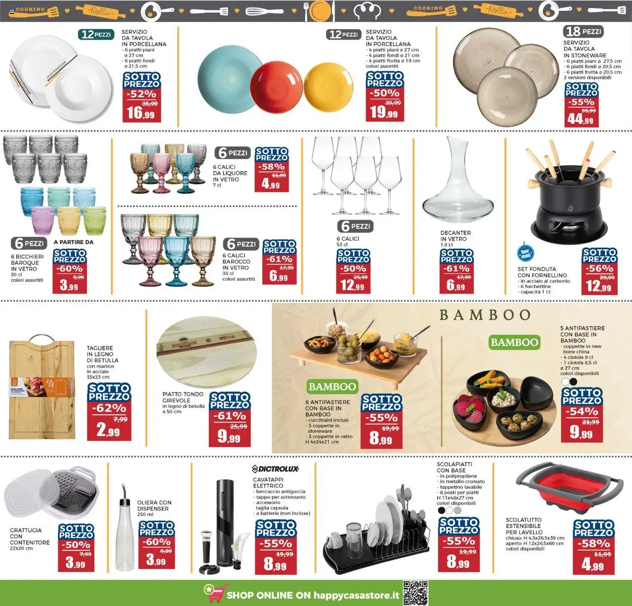 Volantino Happy Casa del 15.10.2025 | Pagina: 4 | Prodotti: Cavatappi, Piatto, Scolapiatti, Batterie