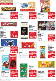 Kaufland leták - Praha 4 od 23.07.2025 | Strana: 42 | Produkty: Žvýkačky orbit, Orion Studentská pečeť, Lotus, Bebe