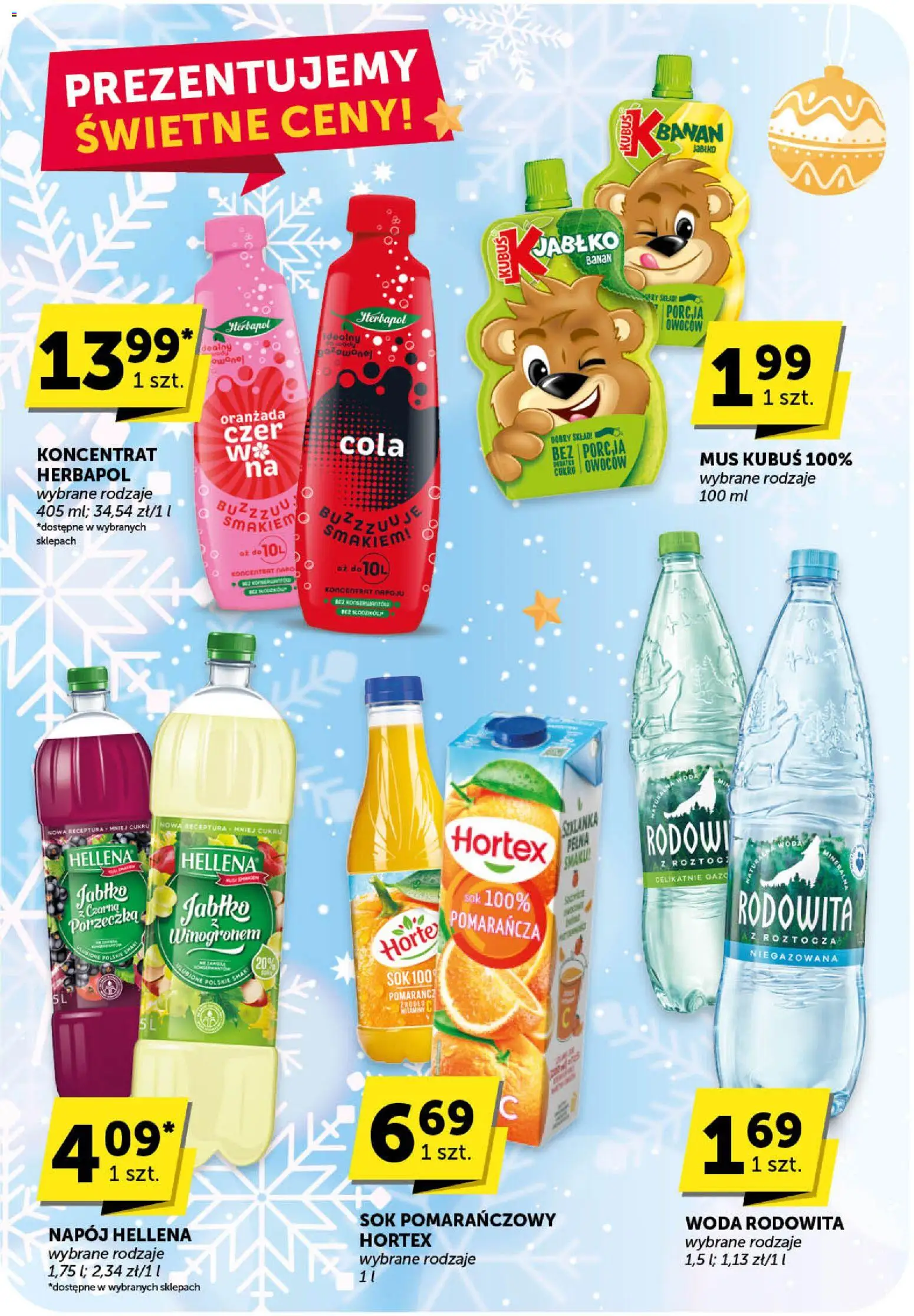 Groszek Gazetka od 11.12.2025 | Strona: 42 | Produkty: Sok pomarańczowy, Porzeczka, Sok, Woda