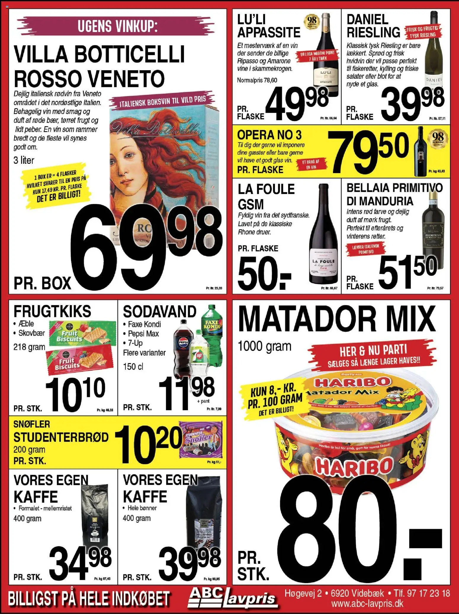 Abc Lavpris tilbudsavis – gyldig fra 22.10.2025 | Side: 6 | Produkter: Rammer, Sodavand, Bønner, Faxe Kondi