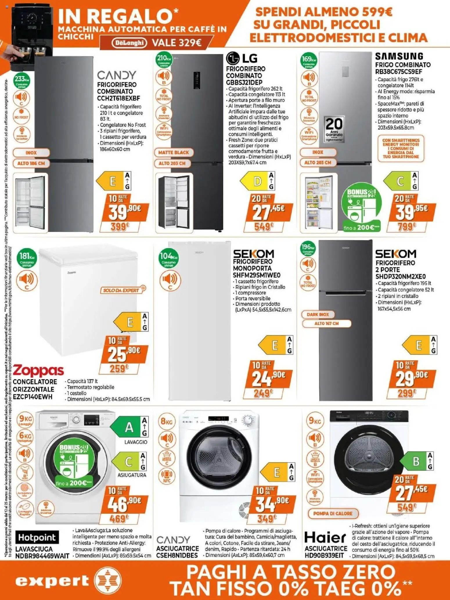 Volantino Expert del 12.03.2026 | Pagina: 3 | Prodotti: Caffè, Frutta, Smartphone, Frigorifero