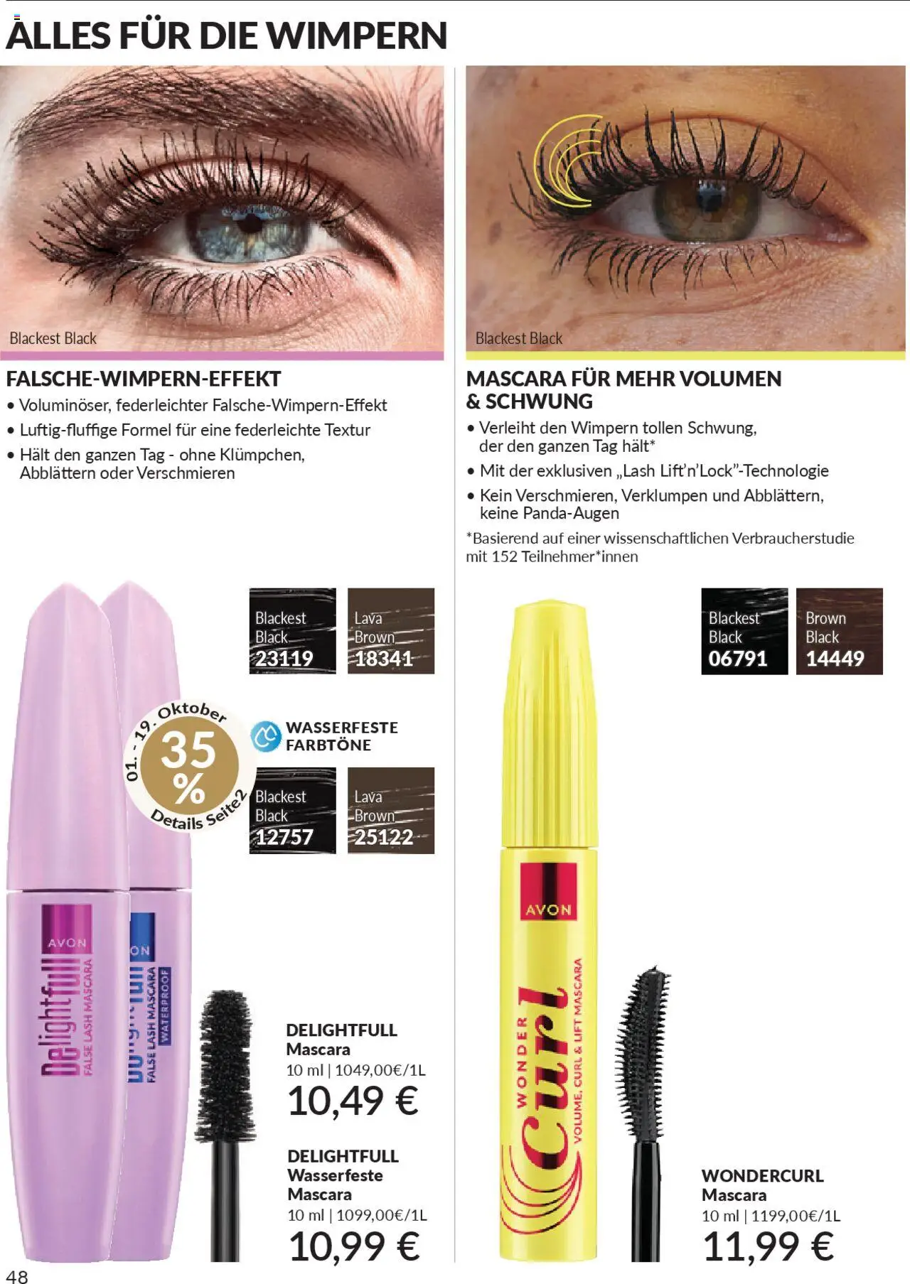 AVON Katalog Oktober 2025 – gültig ab 01.10.2025 | Seite: 50 | Produkte: Mascara