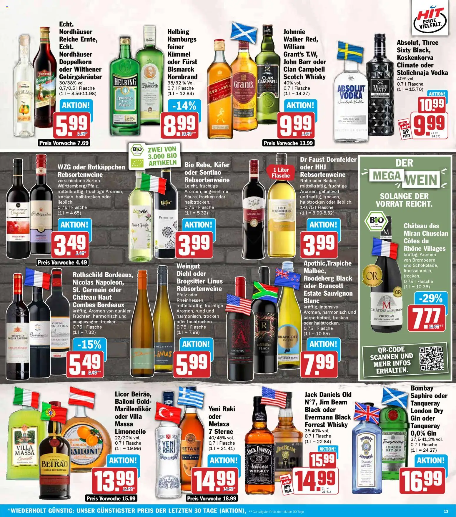 HIT Prospekt 	 – gültig ab 02.03.2026 | Seite: 13 | Produkte: Whisky, Rotkäppchen, Vodka, Whiskey