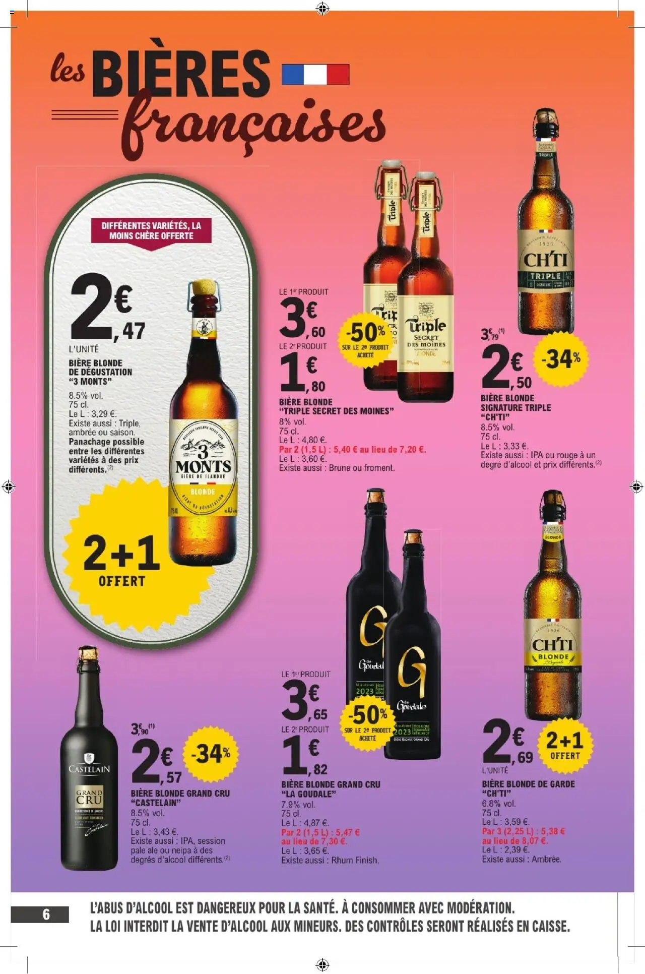 {H1} | Page: 6 | Produits: Goudale, Bière blonde, Rhum, Bière