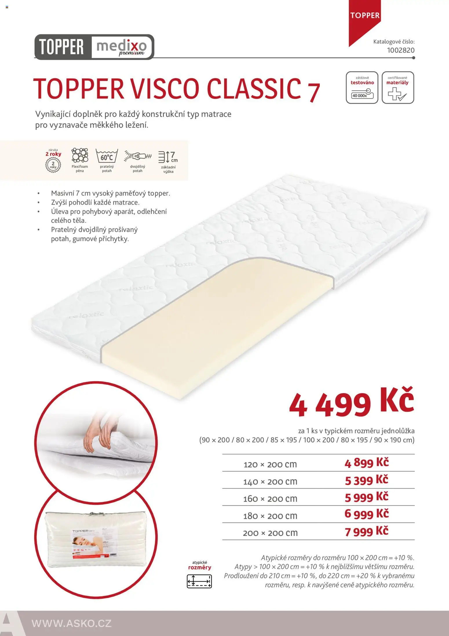 ASKO nábytek leták - Nabídka matrací od 01.01.2026 | Strana: 46 | Produkty: Matrace
