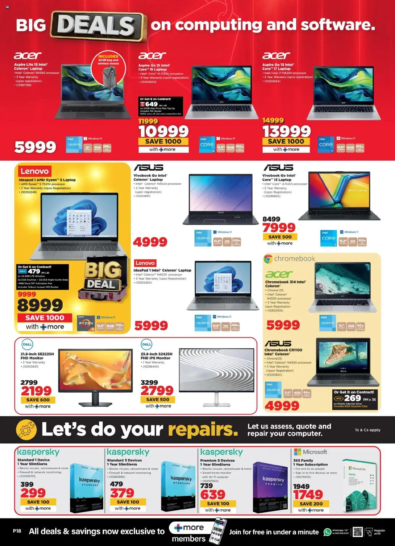 HiFi Corp Specials │ valid from 06.08.2025 | Page: 18 | Products: Data, Sim, Router, Monitor