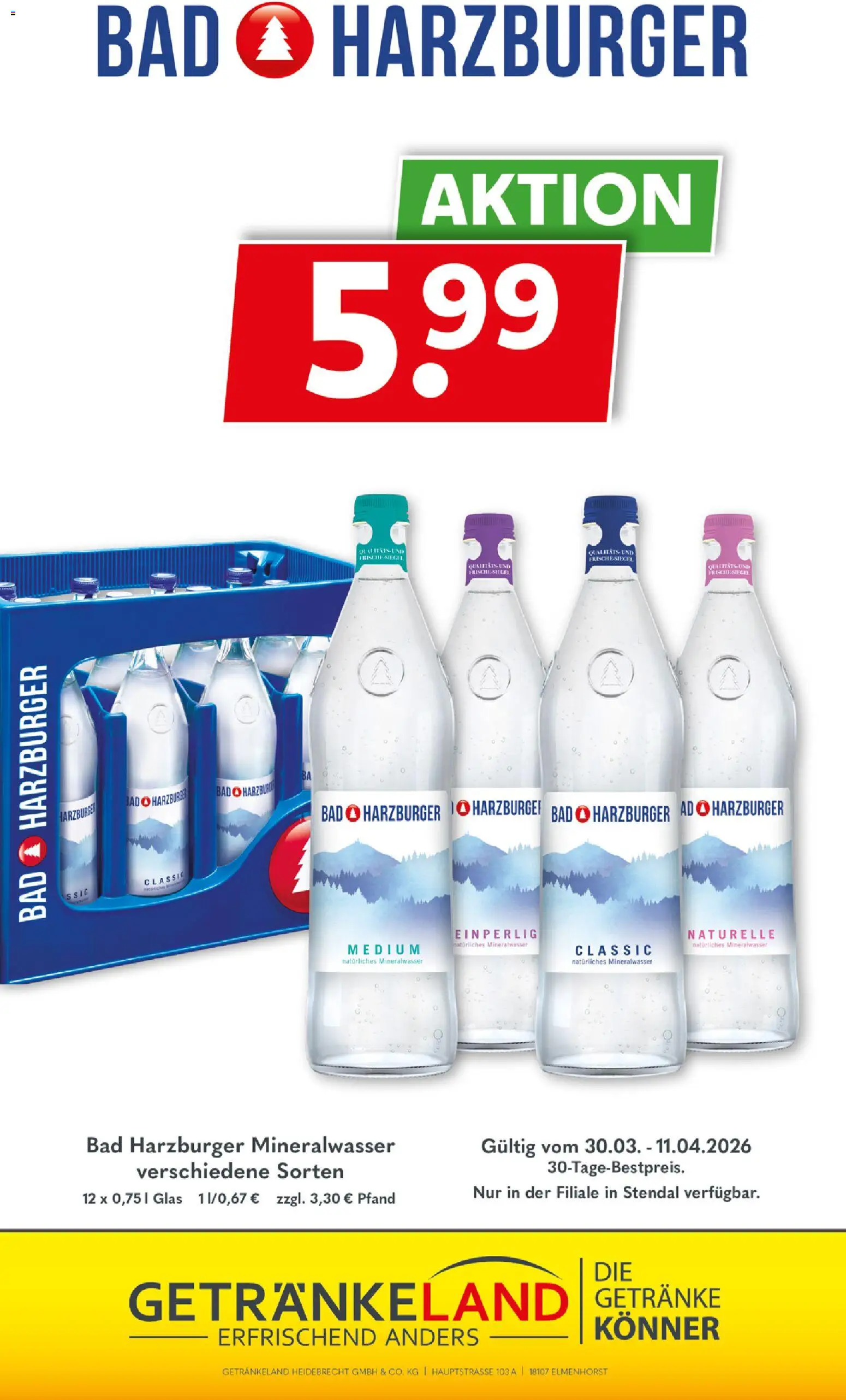 Getränkeland Prospekt 	 – gültig ab 30.03.2026 | Seite: 14 | Produkte: Bad, Mineralwasser