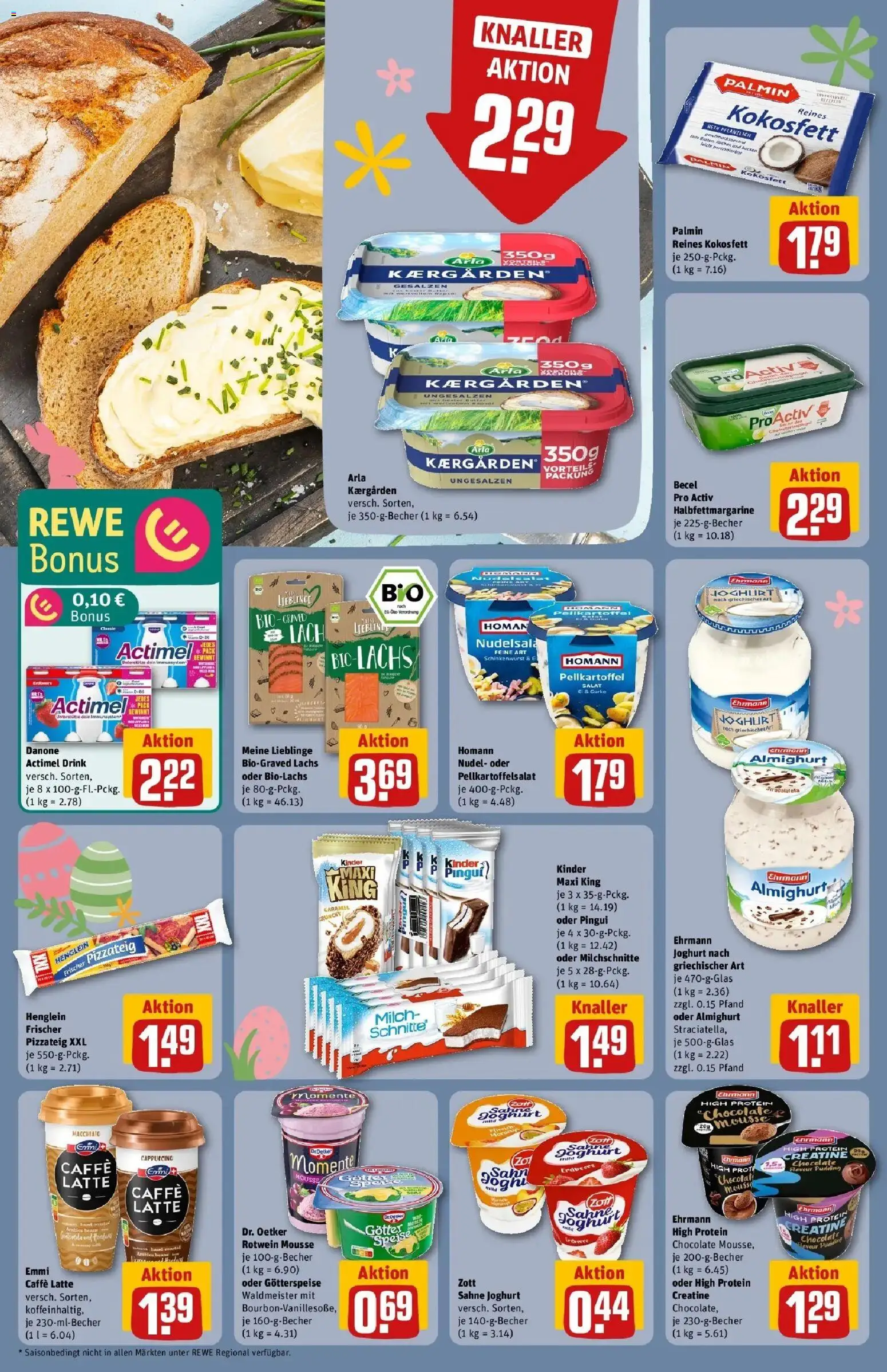 Rewe Prospekt Schenefeld	 – gültig ab 15.03.2026 | Seite: 18 | Produkte: Margarine, Actimel, Becel, Lachs