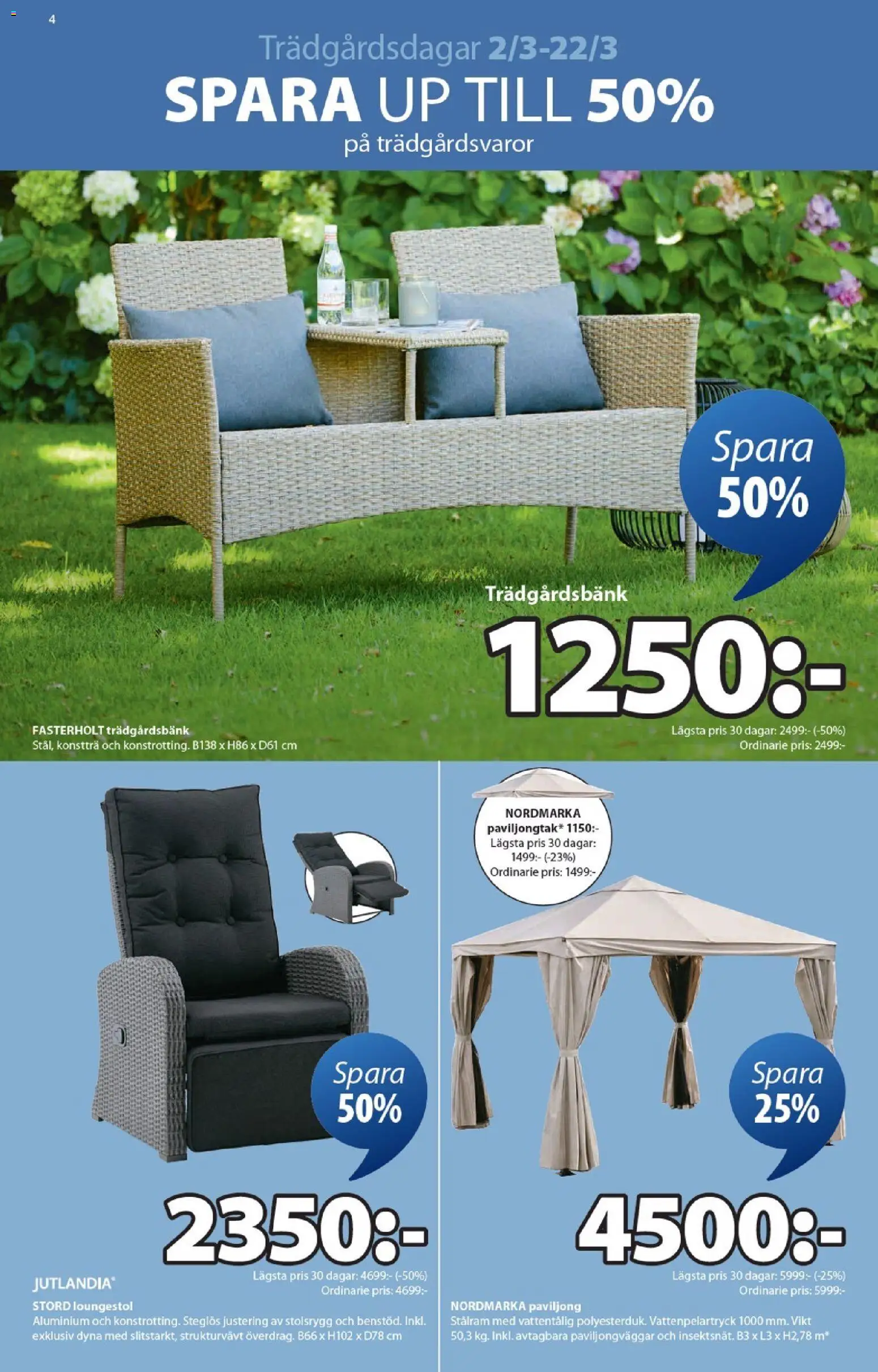 JYSK reklamblad aktuell från 02.03.2026 | Sida: 4 | Produkter: Loungestol