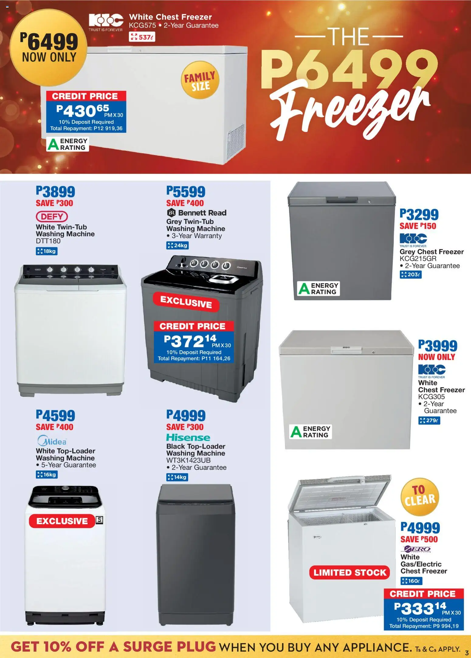 New OK Furniture catalogue – valid from 08.12.2025 | Page: 3 | Products: Freezer, Washing machine, Chest freezer, Stock