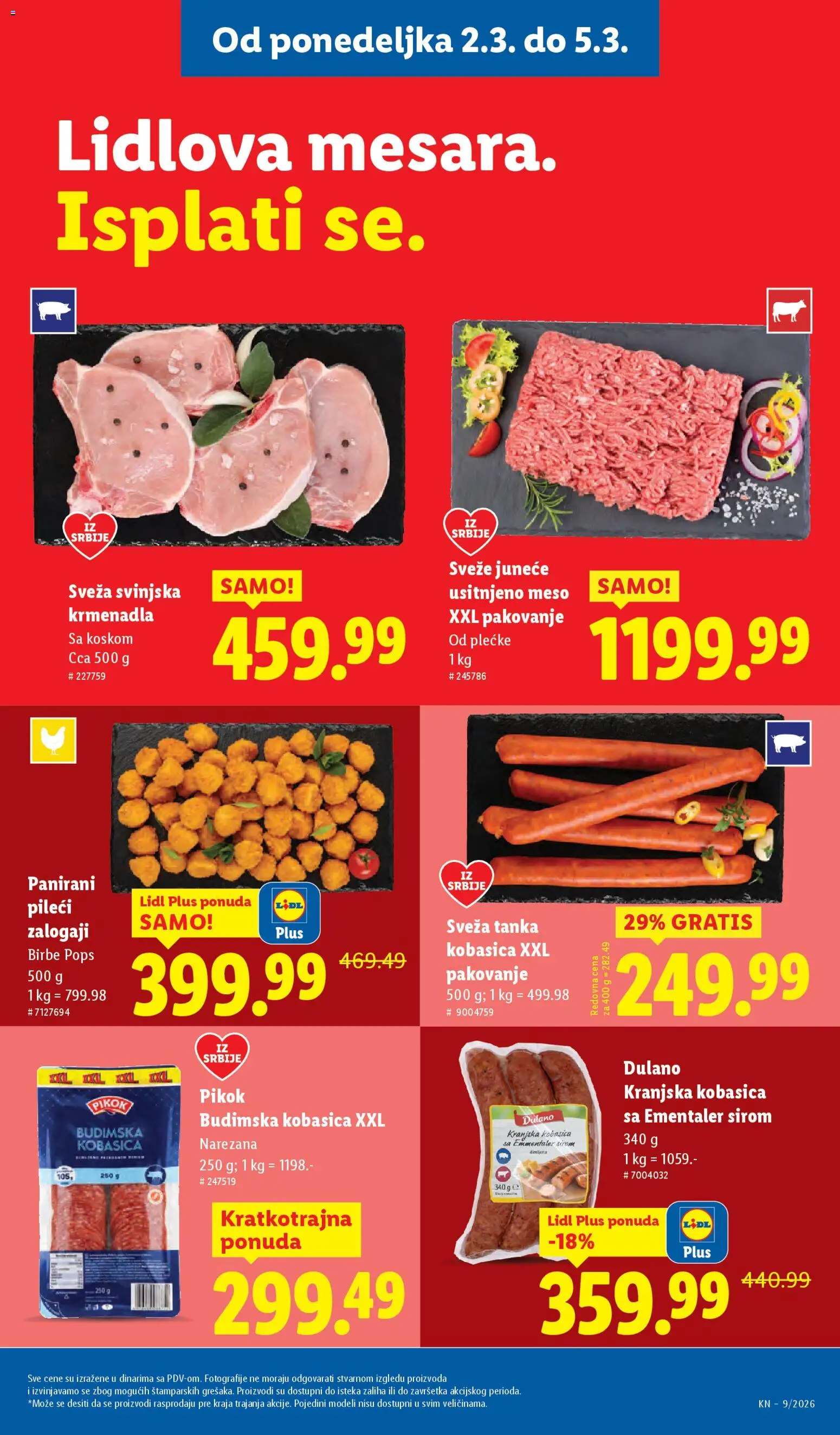 Lidl katalog - važi od 26.02.2026 | Strana: 97 | Proizvode: Budimska kobasica, Svinjska krmenadla, Krmenadla, Kobasica