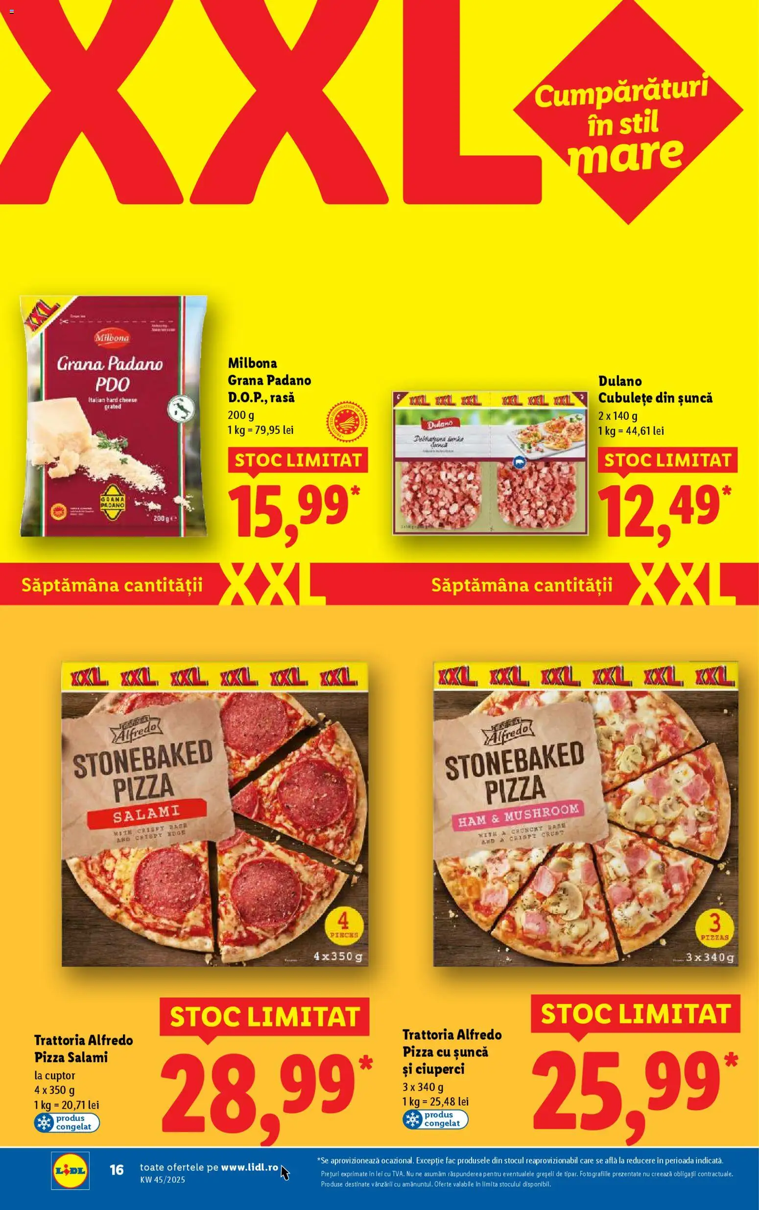 Noul catalog Lidl – valabil de la 03.11.2025 | Pagină: 16 | Produse: Cuptor, Ciuperci, Șuncă, Pizza