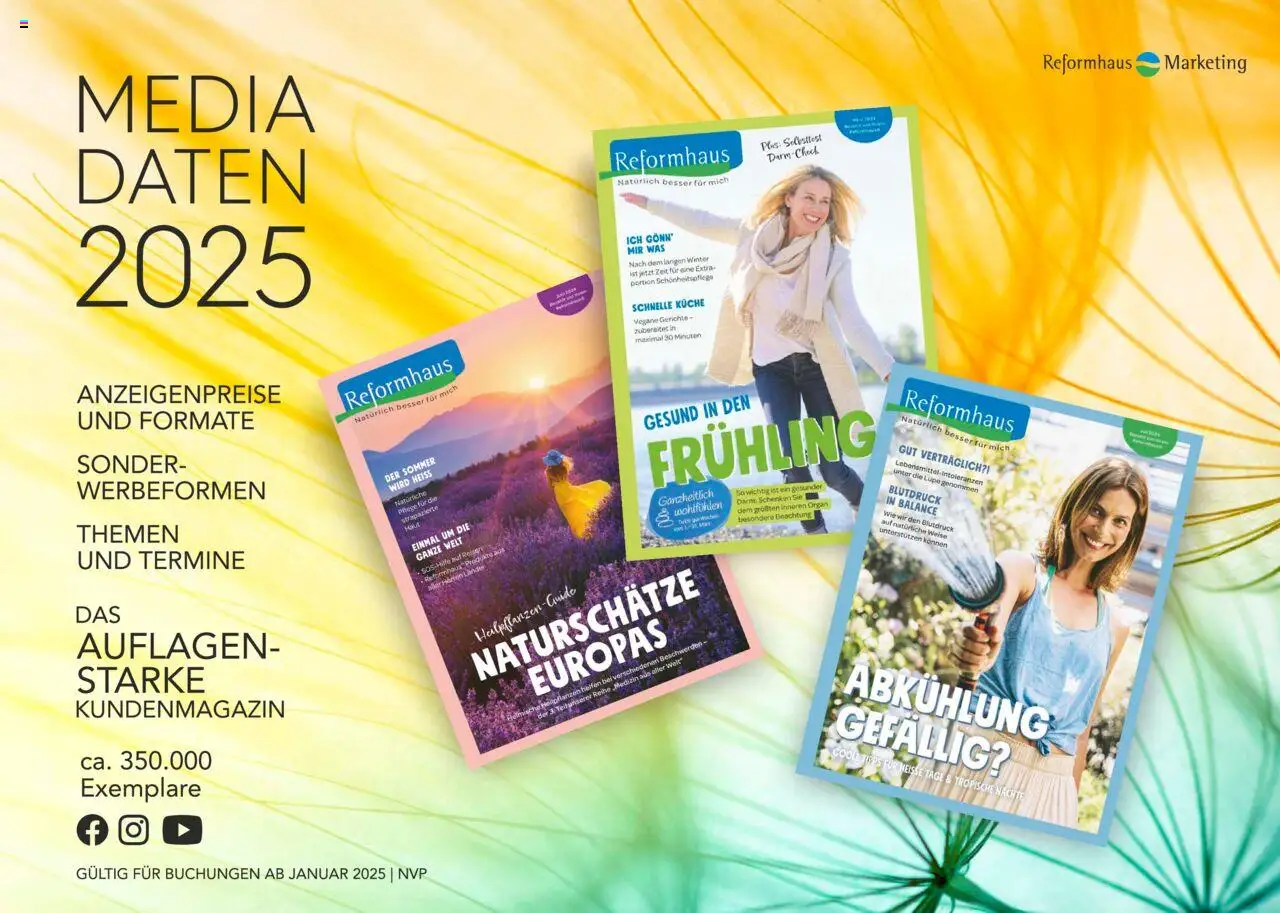 Reformhaus Bacher Themenplan 2025 - gültig ab dem 01.01.2025 | Seite: 1 | Produkte: Küche