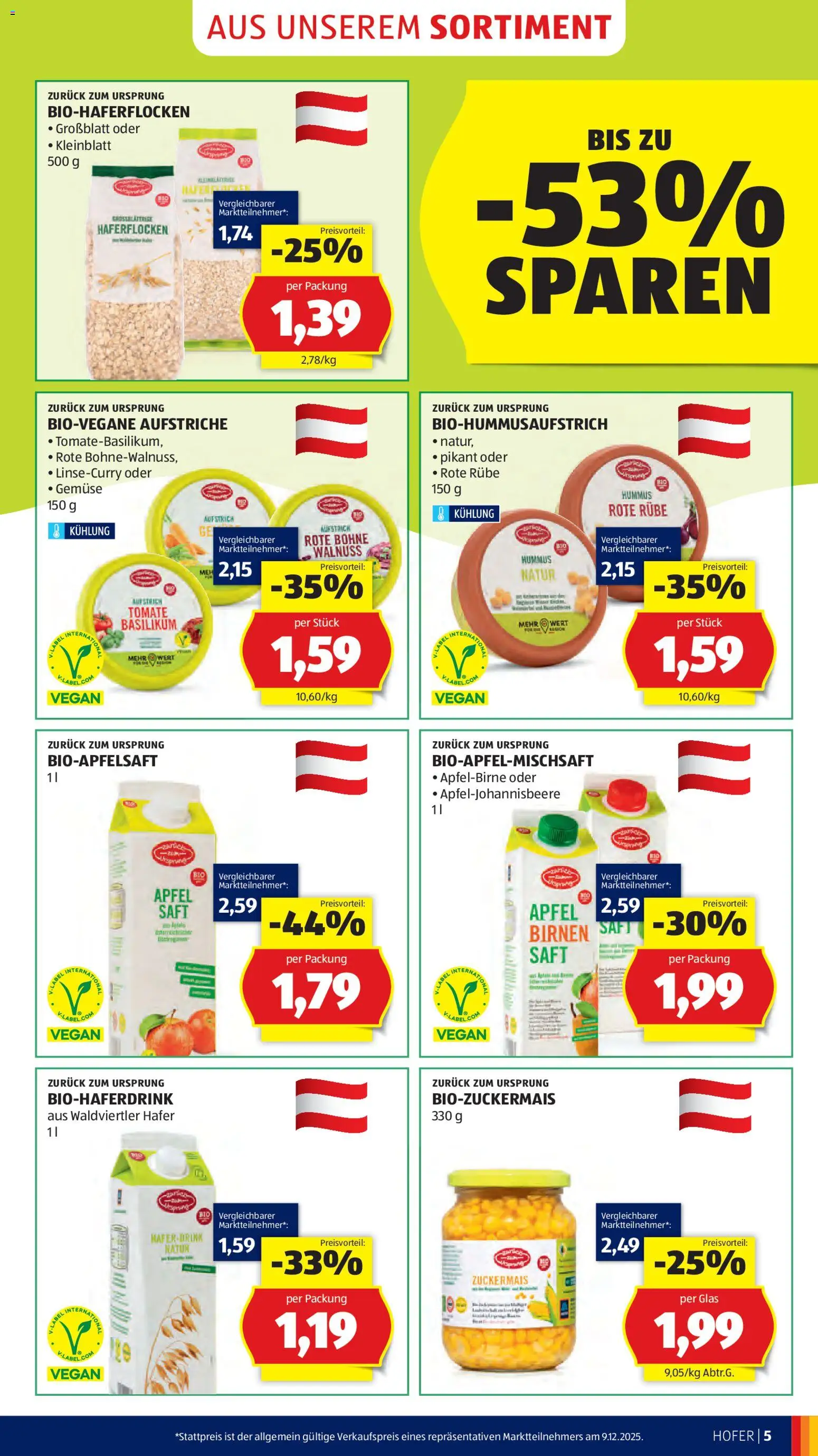 Hofer AT akciós ujság - amely érvényes a következő dátumtól: 02.01.2026 | Oldal: 7 | Termékek: Vegán