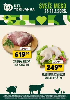 Tekijanka sveže meso - pregled Tekijanka kataloga - važi od 21.01.2026