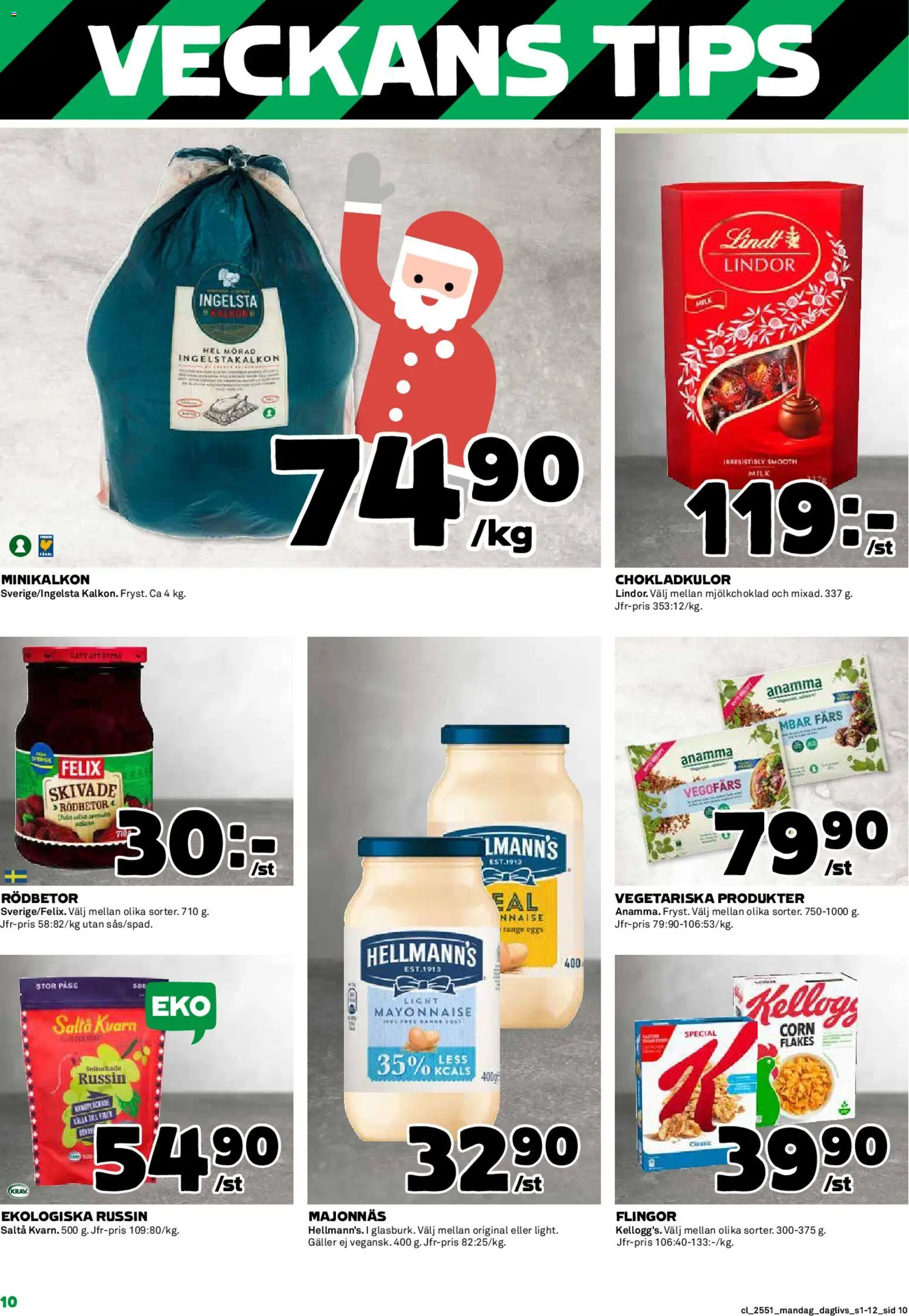 Coop Daglivs reklamblad aktuell från 15.12.2025 | Sida: 10 | Produkter: Kvarn, Galler, Vegofärs, Majonnäs
