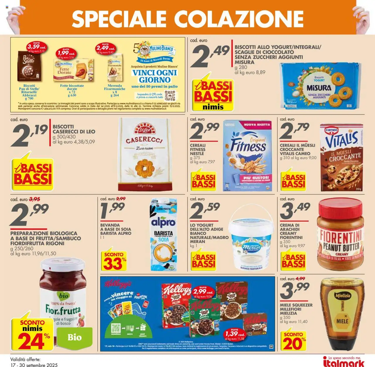 Volantino Italmark del 17.09.2025 | Pagina: 17 | Prodotti: Muesli, Crema, Yogurt, Fette biscottate