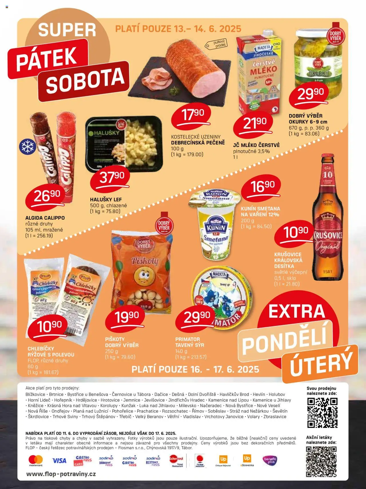 Flop leták od 11.06.2025 | Strana: 12 | Produkty: Smetana, Okurky, Krušovice, Cola