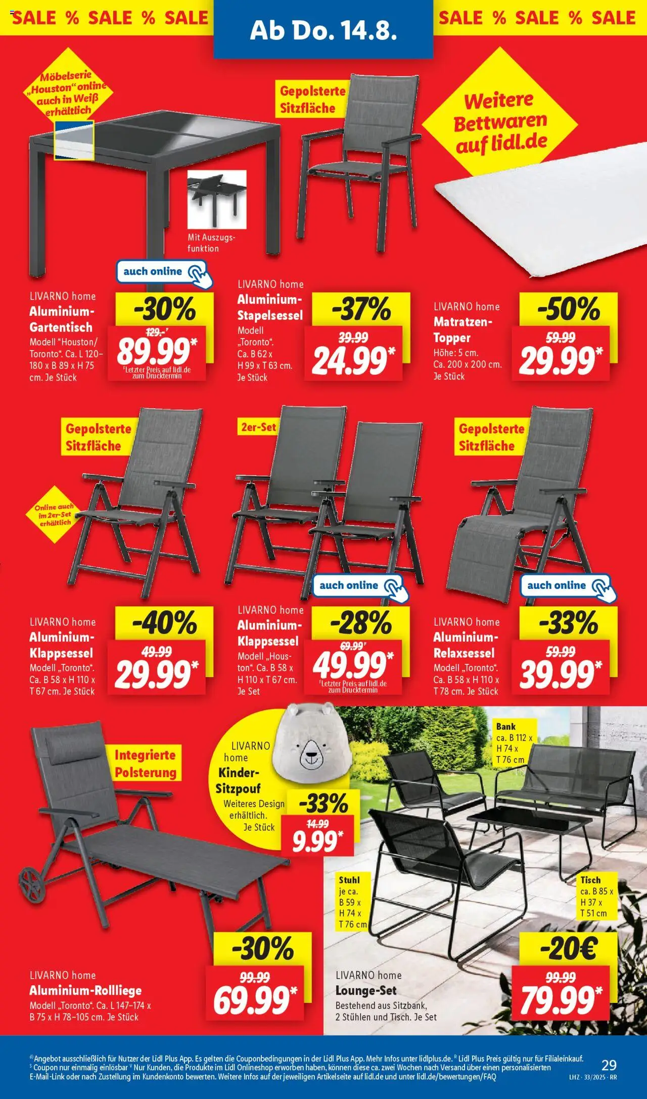 Lidl Prospekt Bestwig - gültig ab dem 11.08.2025 | Seite: 41 | Produkte: Relaxsessel, Stuhl, Topper