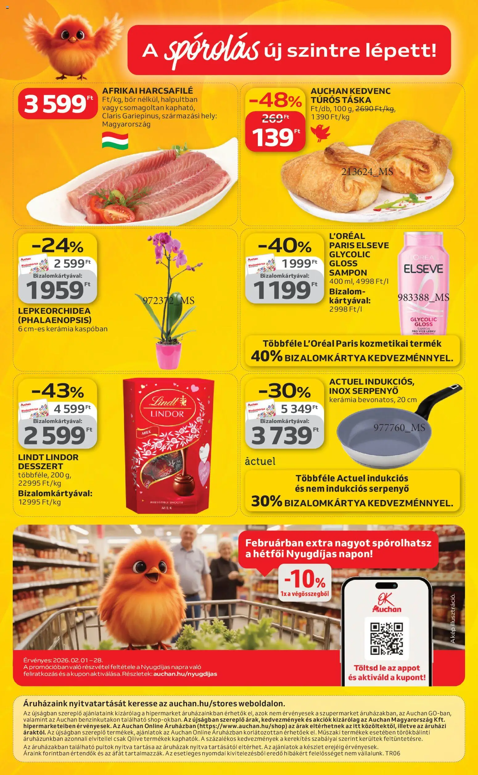 Auchan akciós ujság - amely érvényes a következő dátumtól: 05.02.2026 | Oldal: 30 | Termékek: Táska, Afrikai harcsafilé, Serpenyő, Sampon
