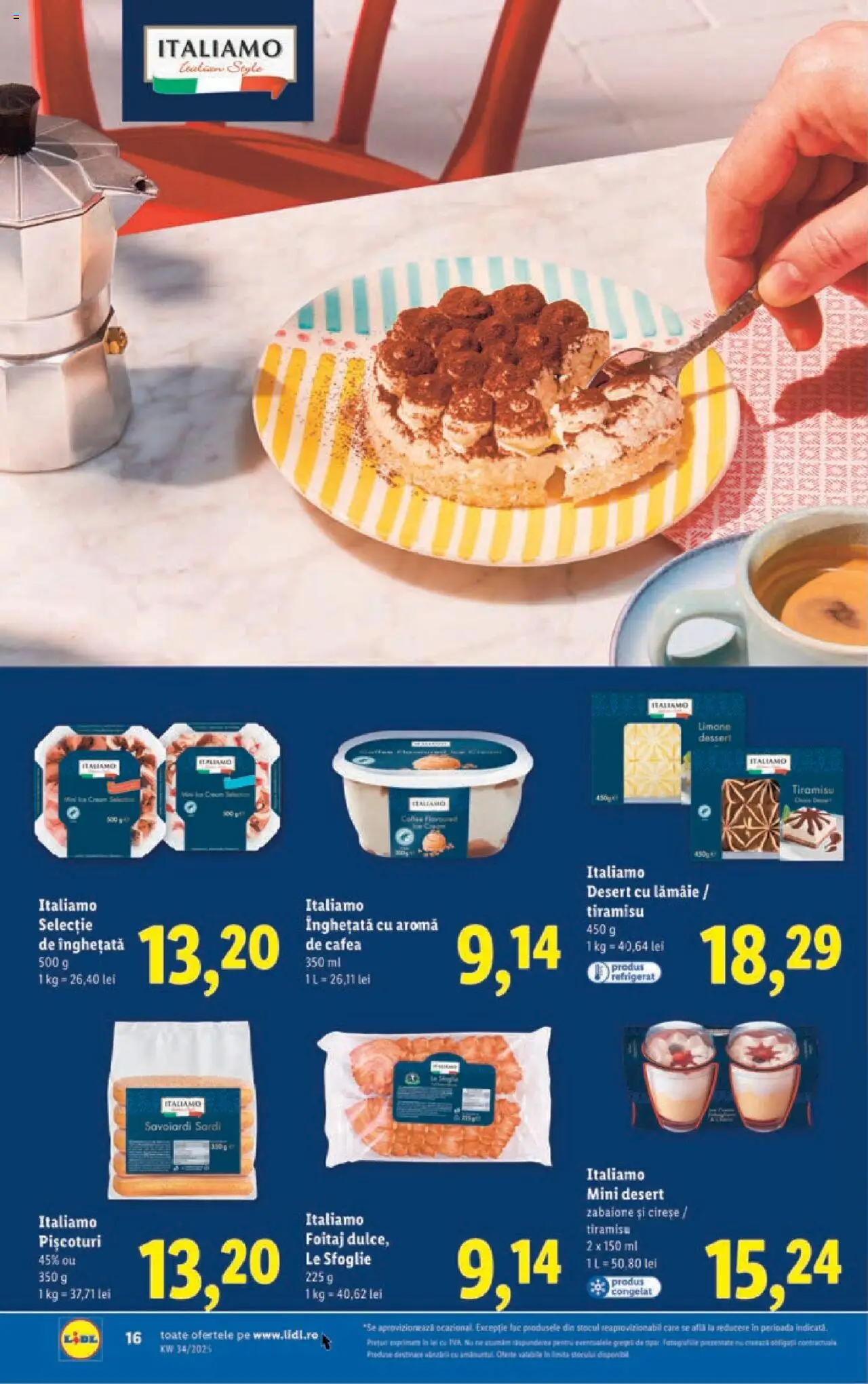 Catalog Lidl – valabil de la 18.08.2025 | Pagină: 16 | Produse: Delgeç, Cafea, Înghețată, Lămâie
