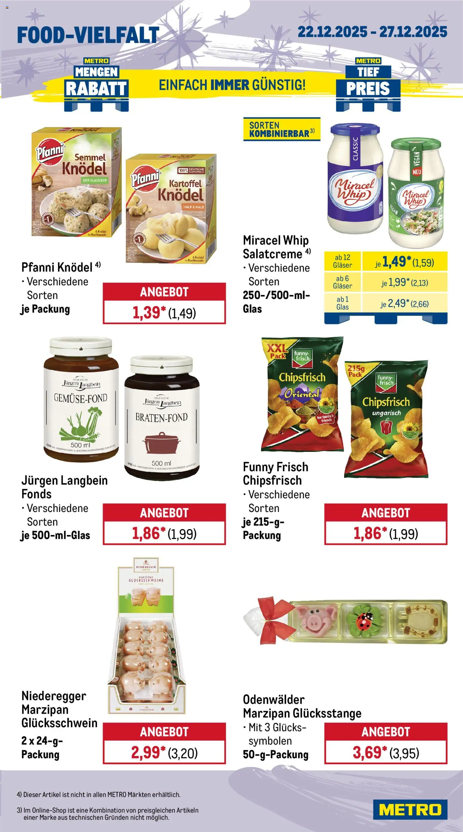 Metro Prospekt 	 – gültig ab 22.12.2025 | Seite: 11 | Produkte: Funny frisch, Küche, Miracel whip, Kartoffeln