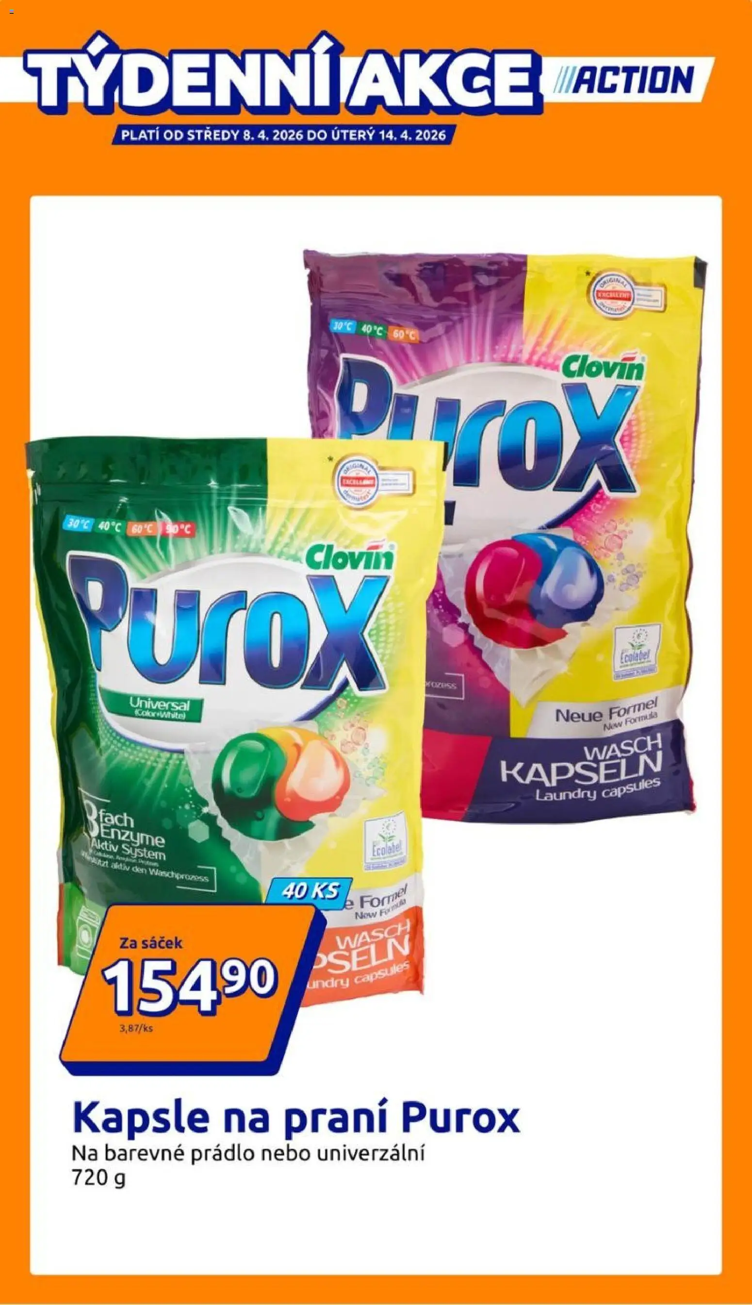 Action leták od 08.04.2026 | Strana: 1 | Produkty: Kapsle, Sáček