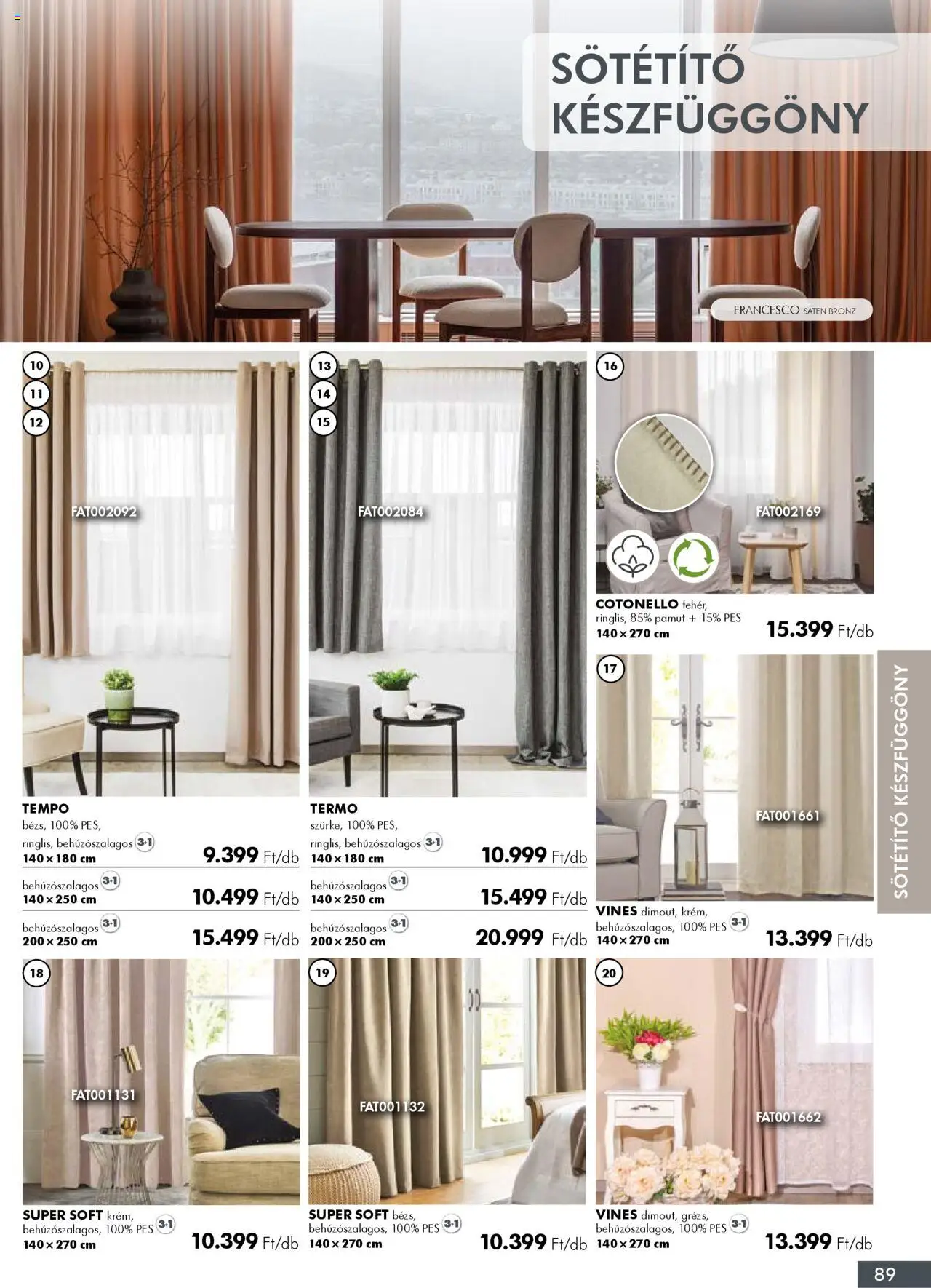 Diego akciós ujság - amely érvényes a következő dátumtól: 02.10.2025 | Oldal: 89 | Termékek: Készfüggöny