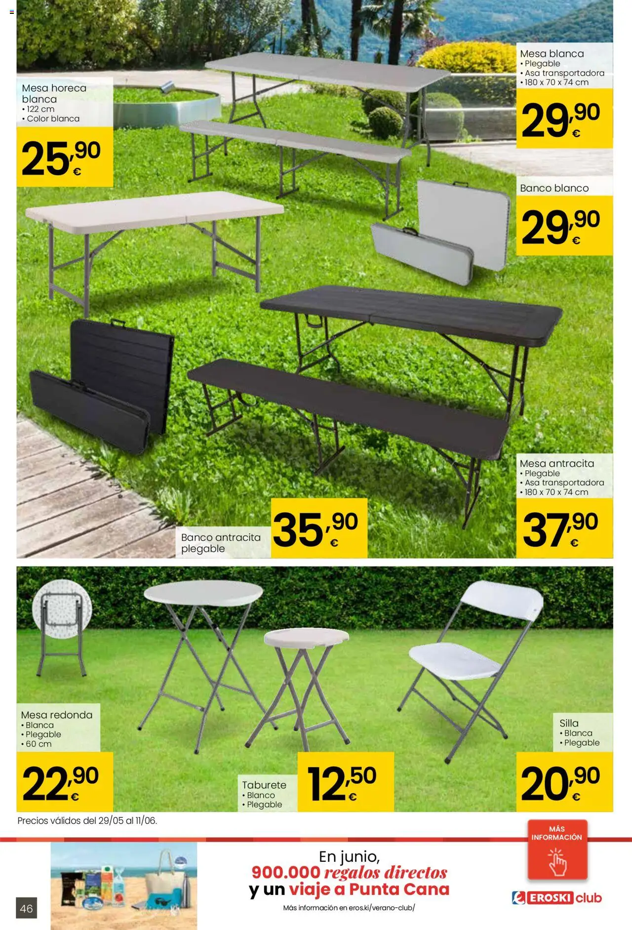 Eroski folleto │ válido desde el 29.05.2025 | Página: 46 | Productos: Taburete, Mesa, Silla