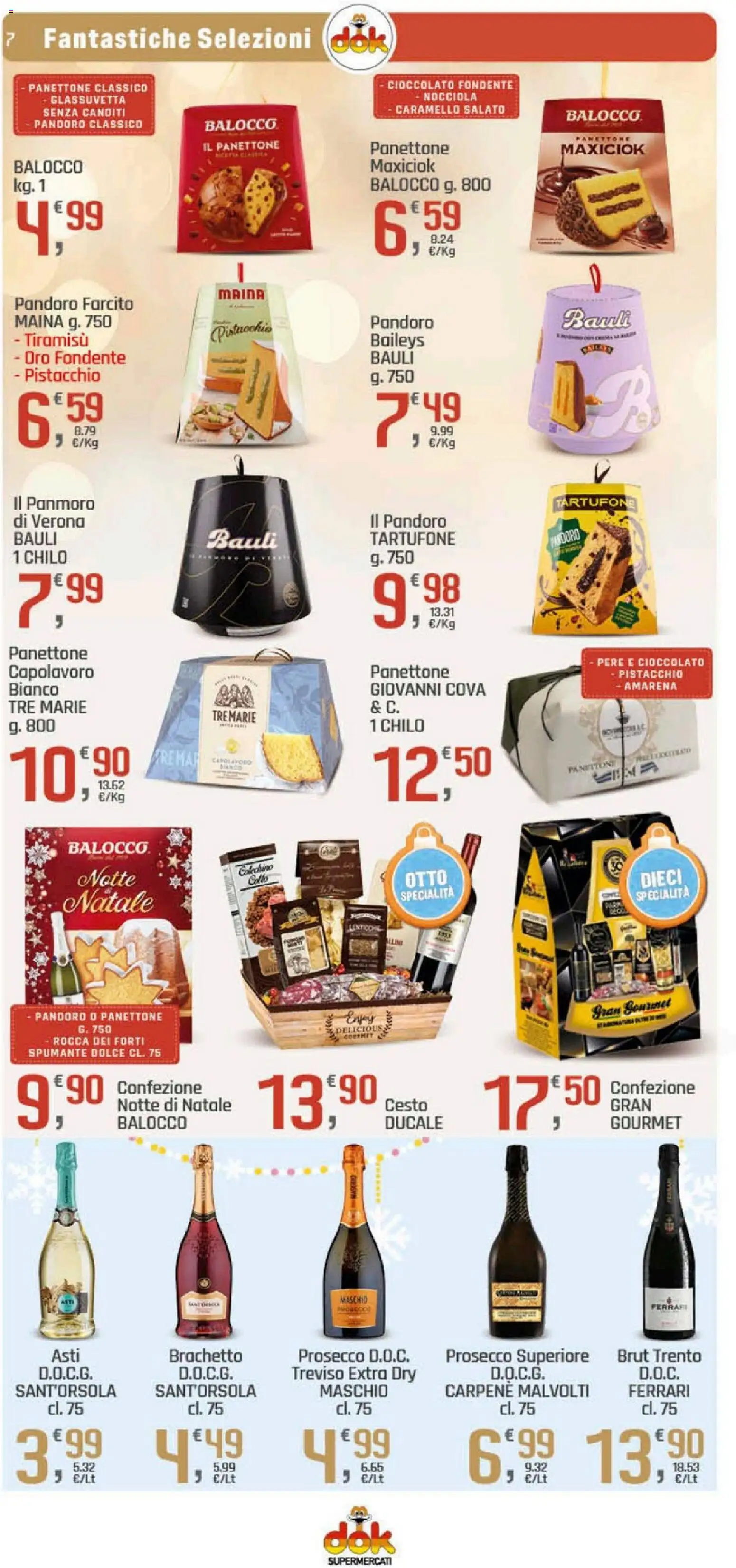 Volantino DOK del 16.12.2025 | Pagina: 7 | Prodotti: Cioccolato, Pandoro, Spumante, Amarena
