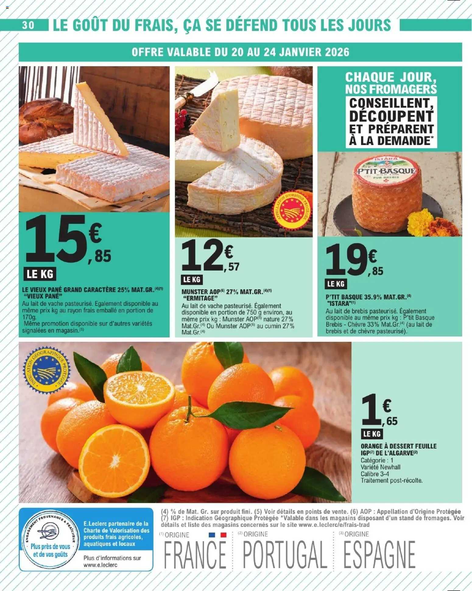 {H1} | Page: 30 | Produits: Orange, Cumin, Lait