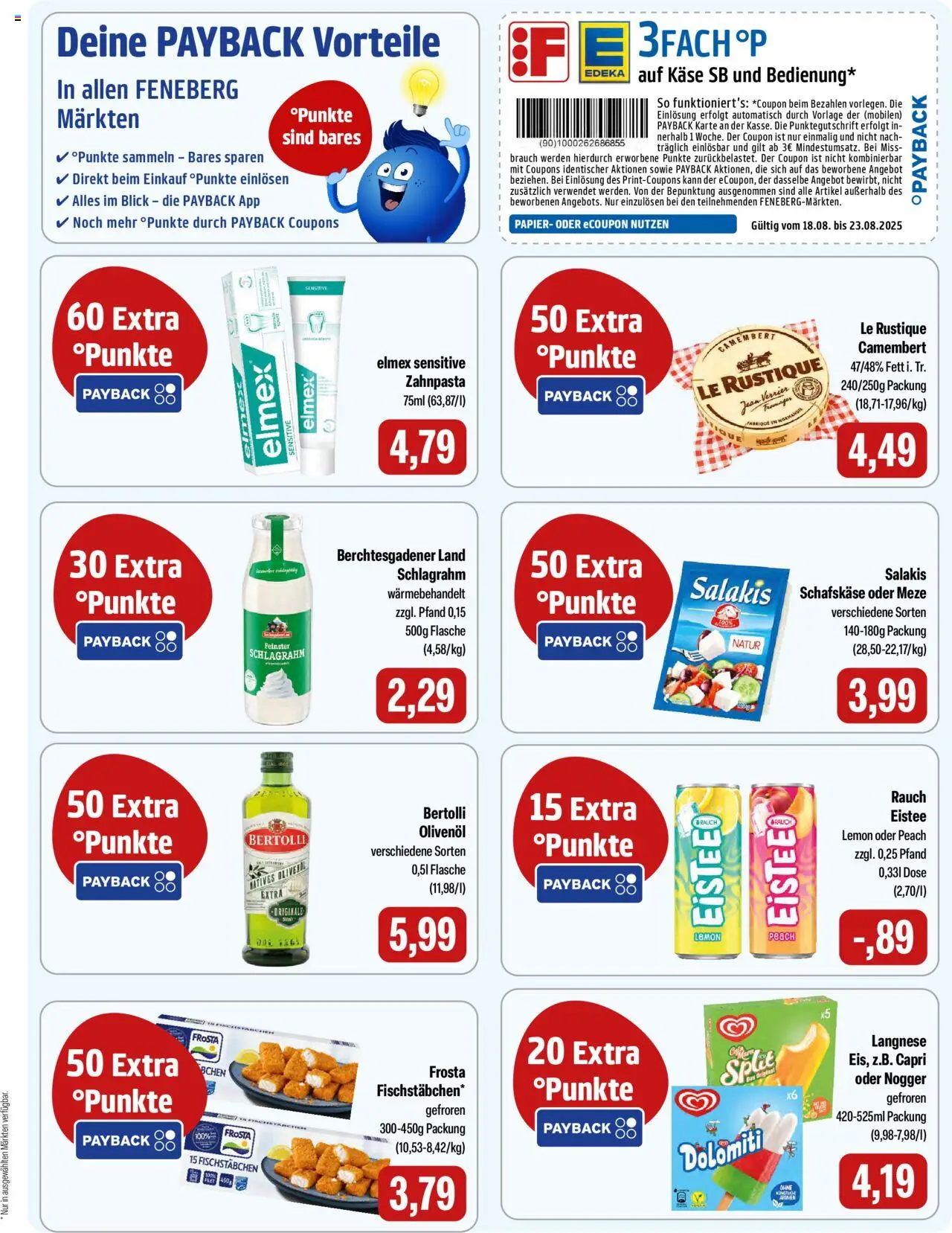 Feneberg Angebote - gültig ab dem 21.08.2025 | Seite: 9 | Produkte: Käse, Olivenol, Zahnpasta, Schafskase