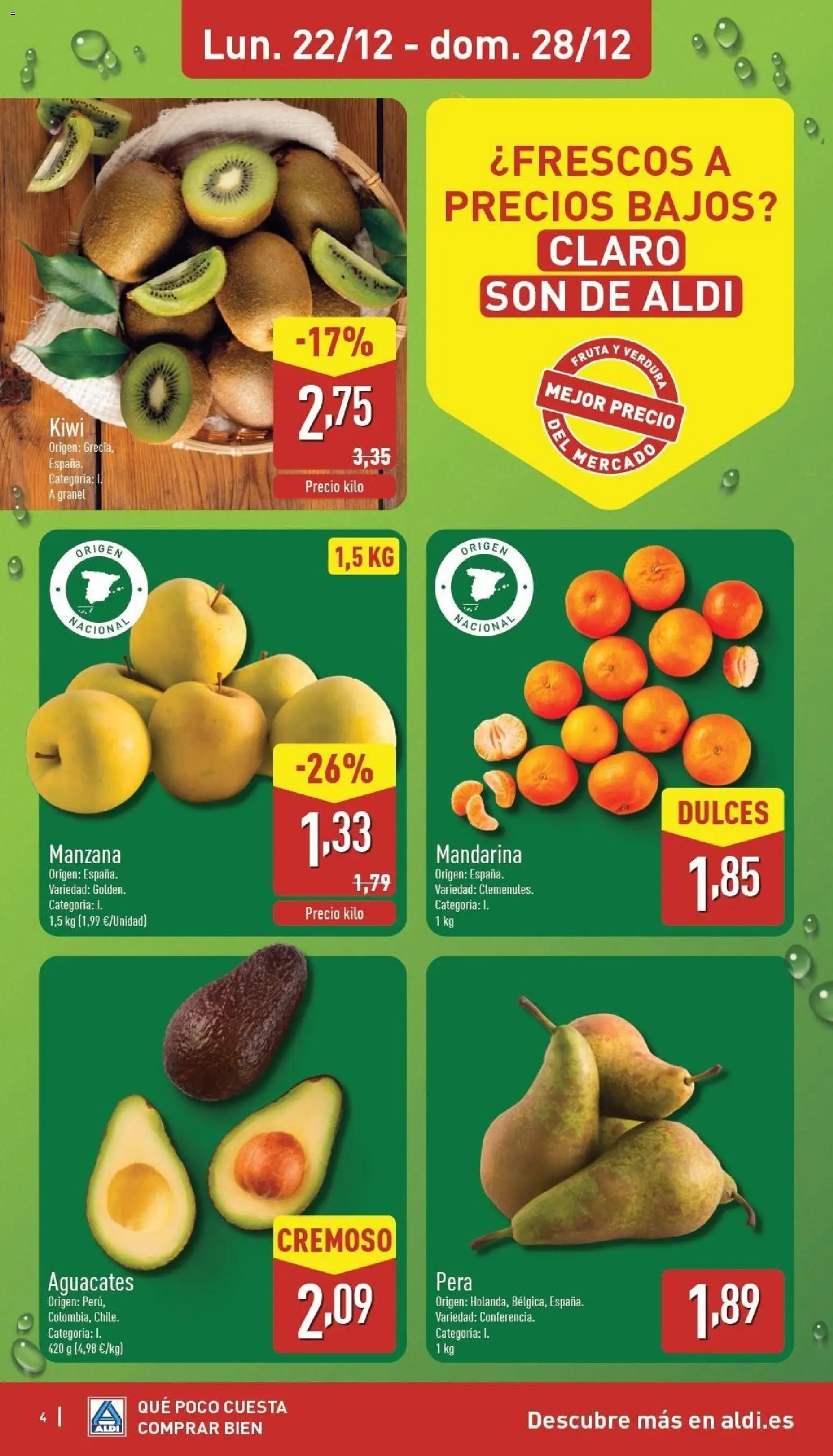 Aldi folleto Baleares │ válido desde el 22.12.2025 | Página: 4 | Productos: Kiwi, Manzana