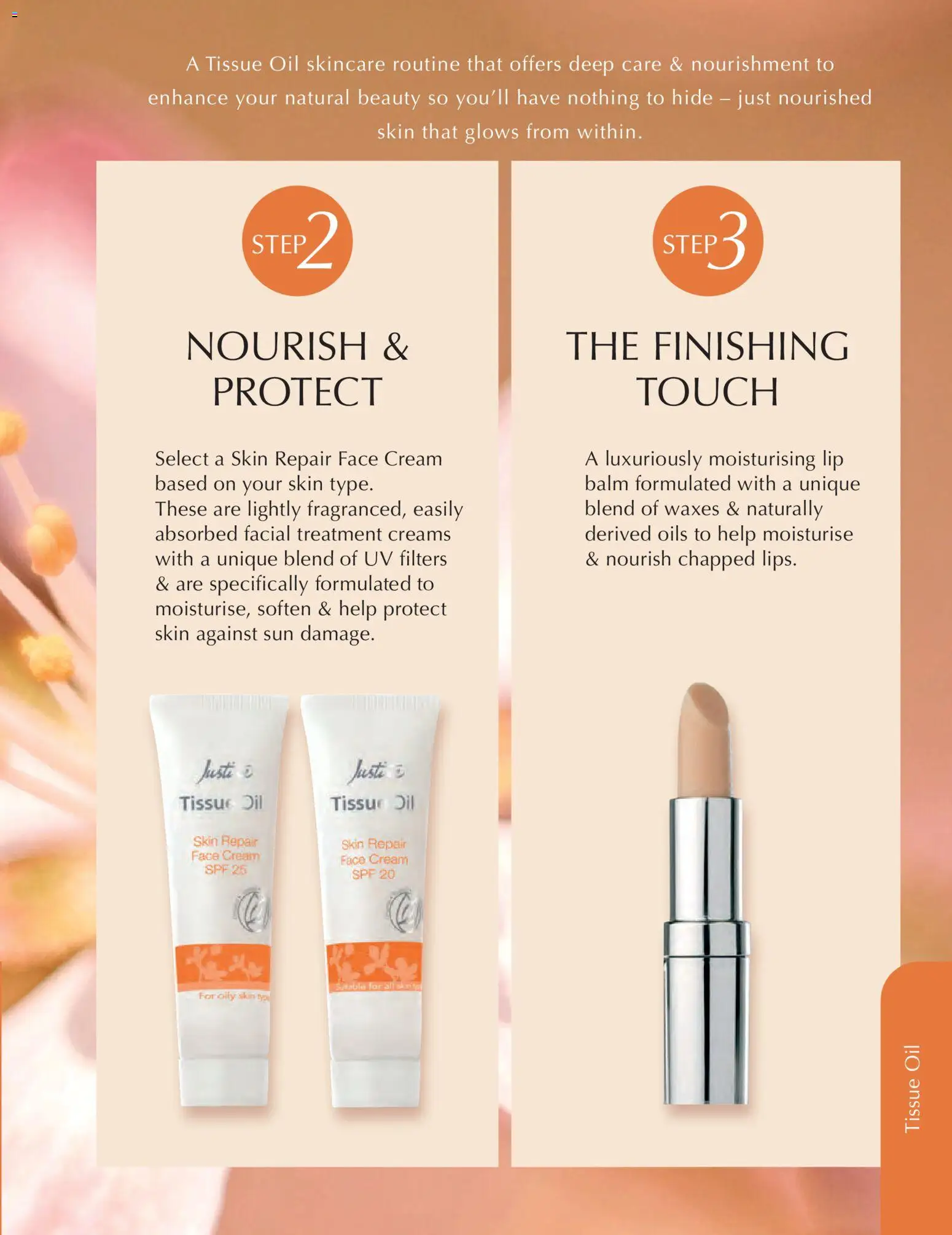 New Justine catalogue – valid from 01.02.2026 | Page: 97 | Products: Tissue oil, Oil, Cream