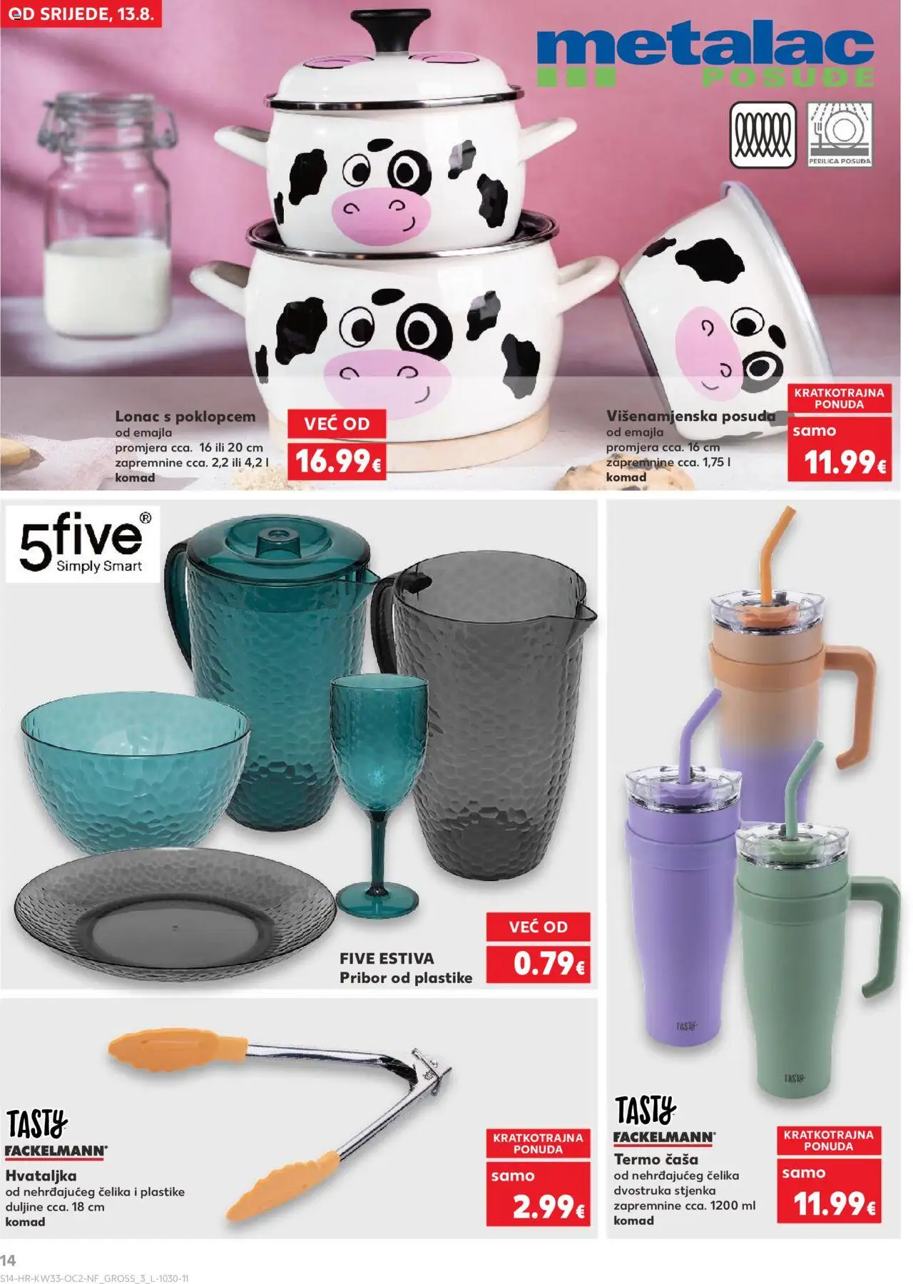 Kaufland katalog | vrijedi od 13.08.2025 | Stranica: 14 | Proizvodi: Perilica posuđa, Lonac, Hvataljka