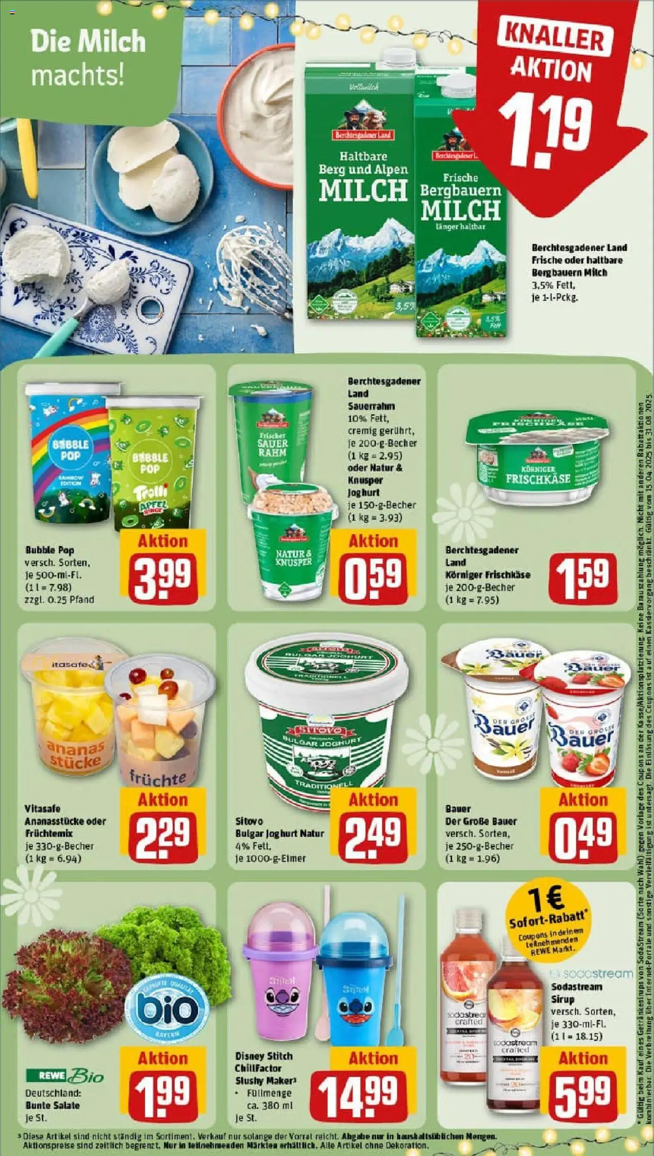 Rewe prospekt Bad Brückenau	 - gültig ab dem 13.07.2025 | Seite: 21 | Produkte: Milch, Joghurt, Äpfel, Sirup