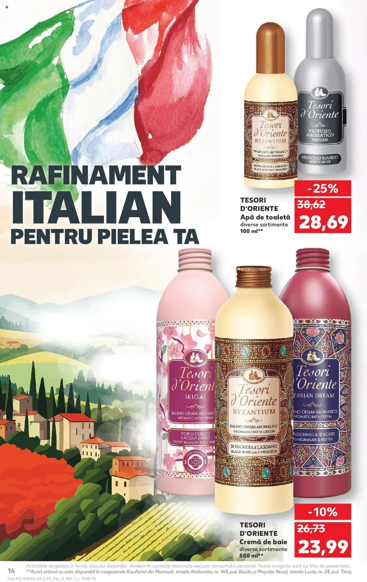 Noul catalog Kaufland – valabil de la 01.10.2025 | Pagină: 16 | Produse: Toaletă, Apă de toaletă, Cremă, Apă